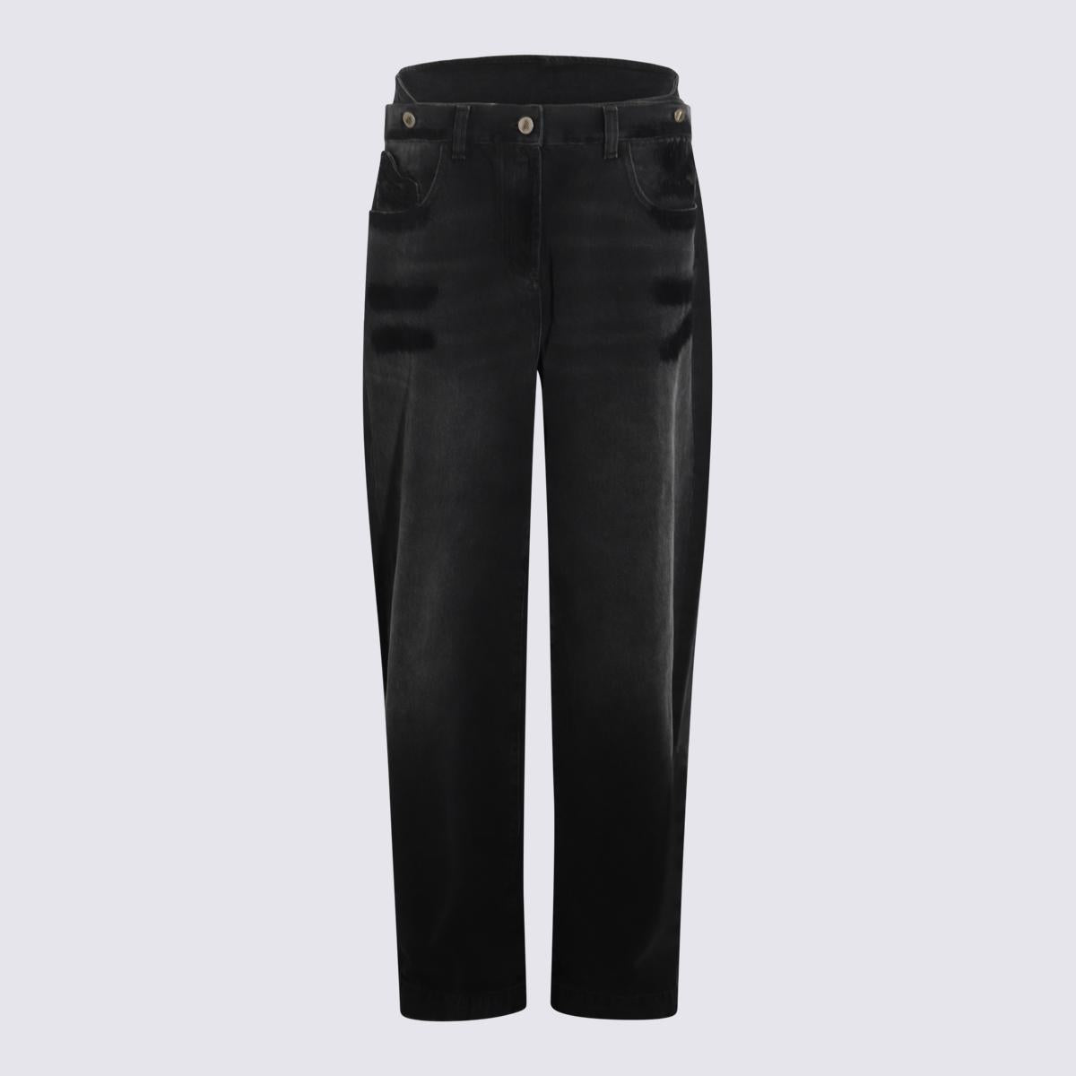 The Attico Black Cotton Denim Jeans