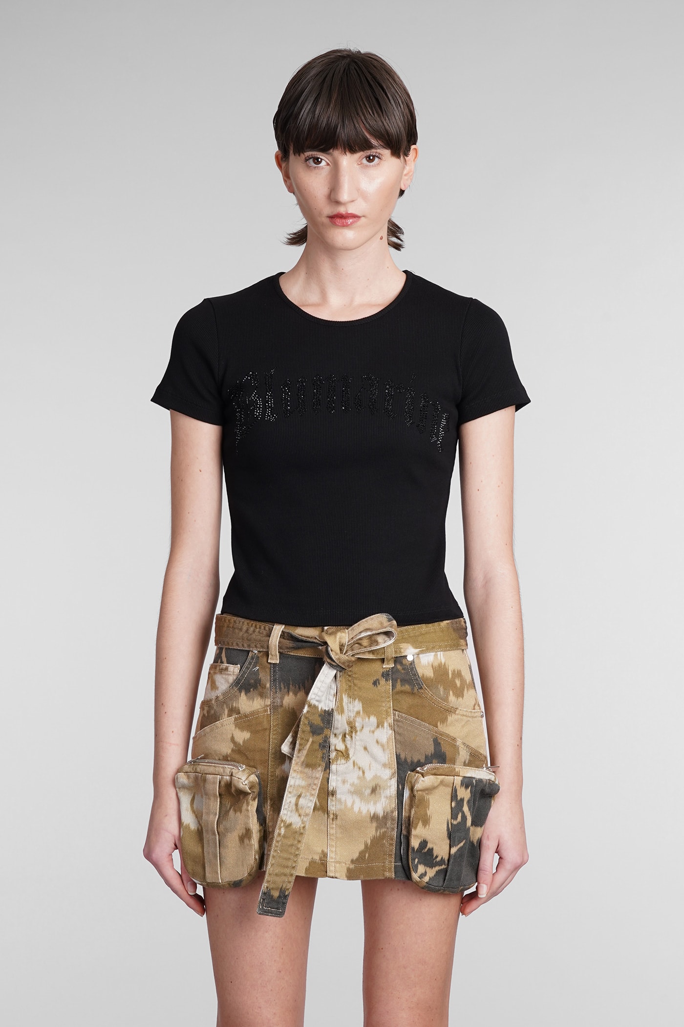Blumarine T-shirt In Black Cotton