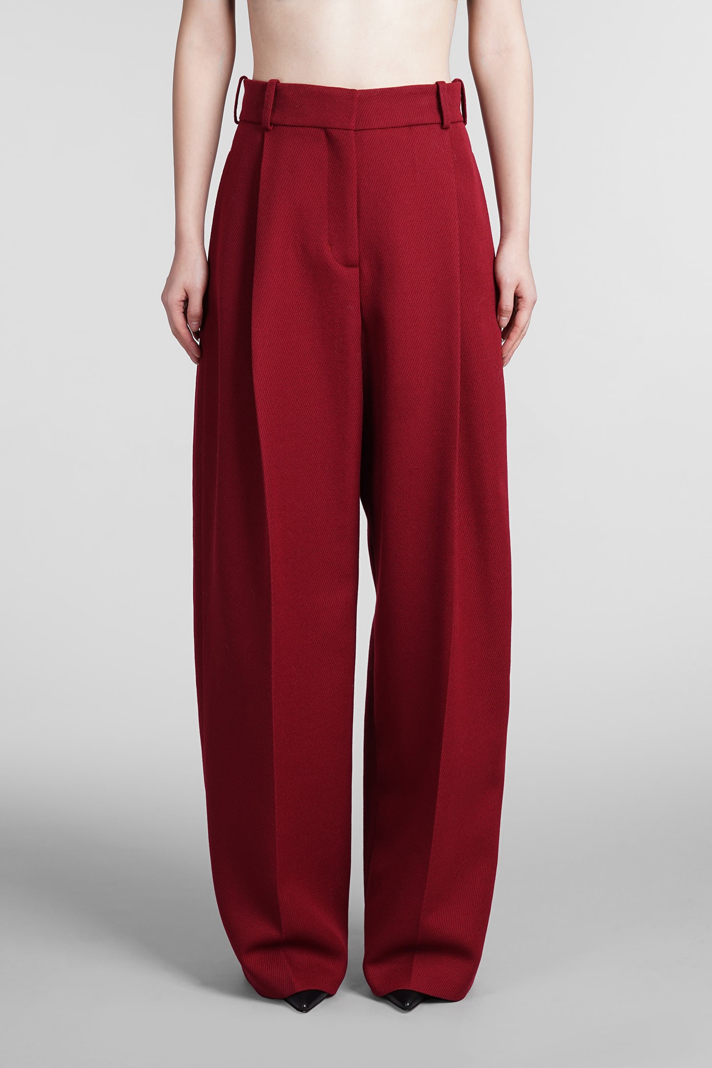 Tommy Hilfiger Pants In Bordeaux Wool