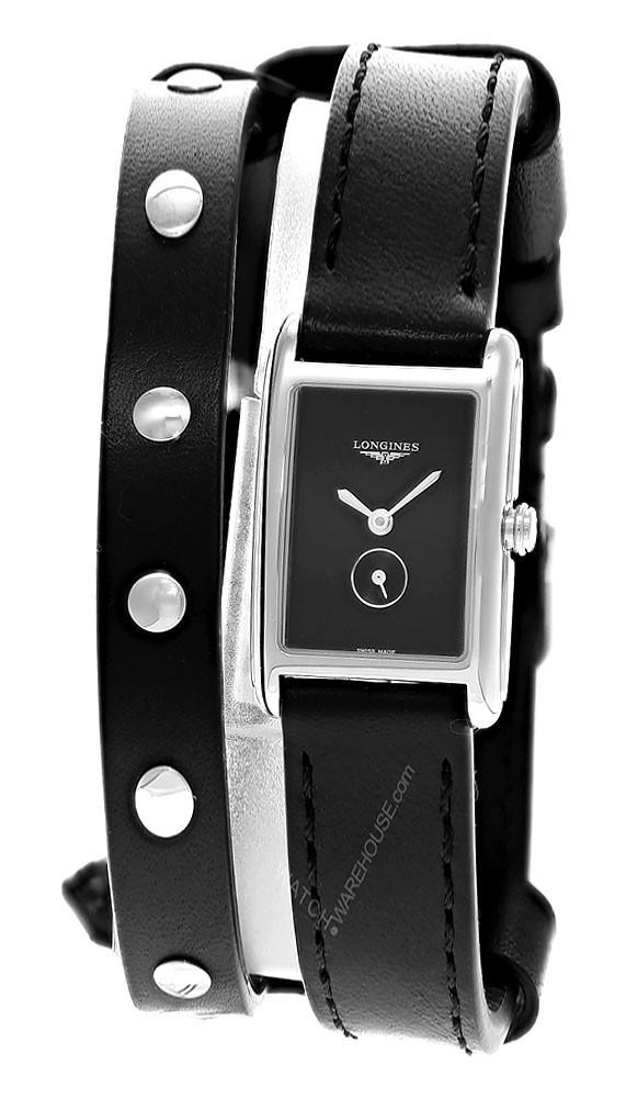 LONGINES Dolce Vita Quartz 20.8x32MM Black Dial Leather Women's Watch L5.255.4.59.2 / L52554592