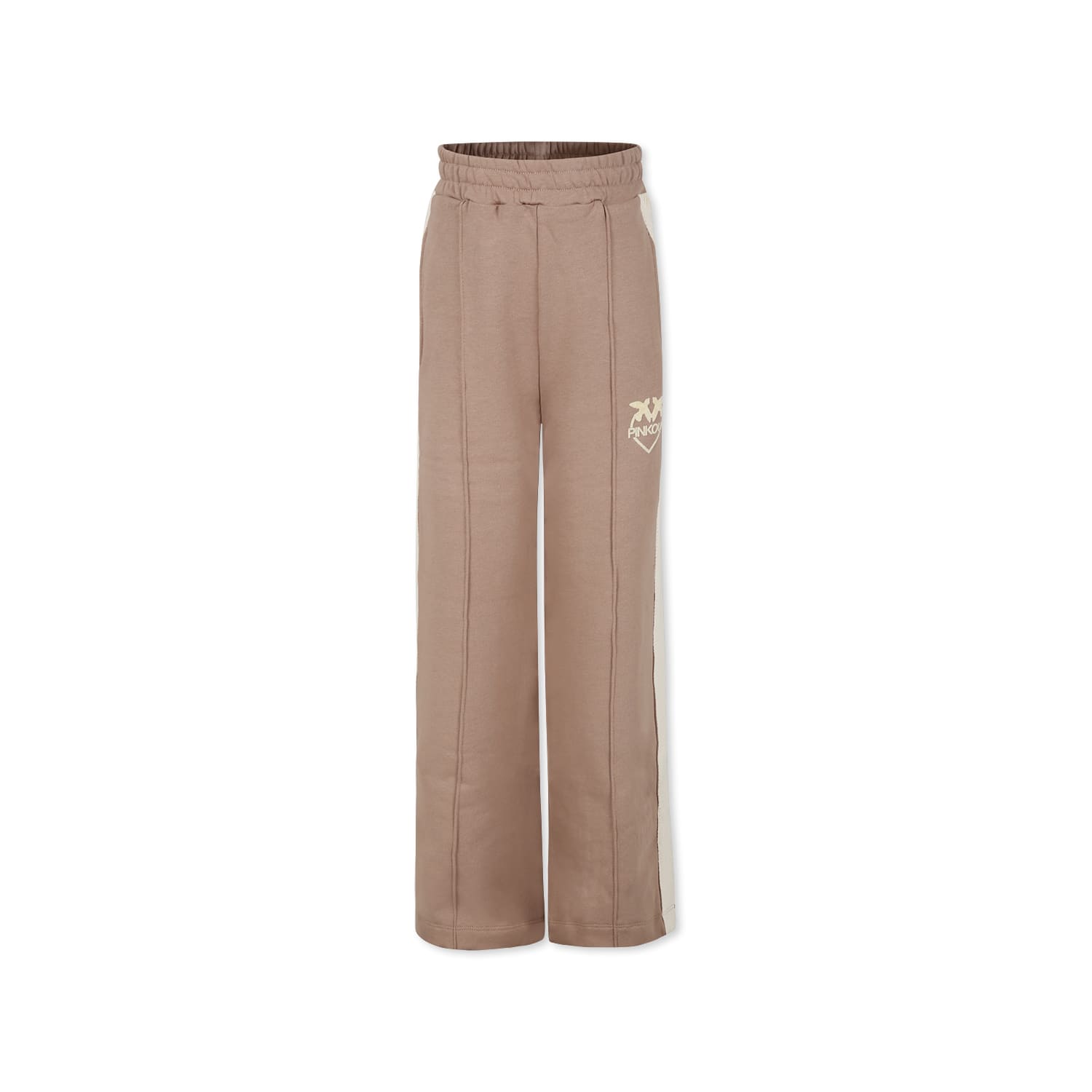 Pinko Beige Trousers For Girl With Heart