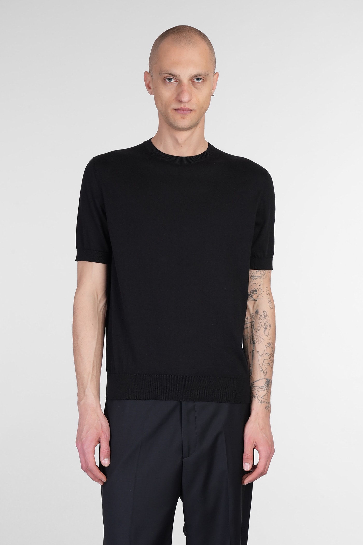 Zegna T-shirt In Black Cotton