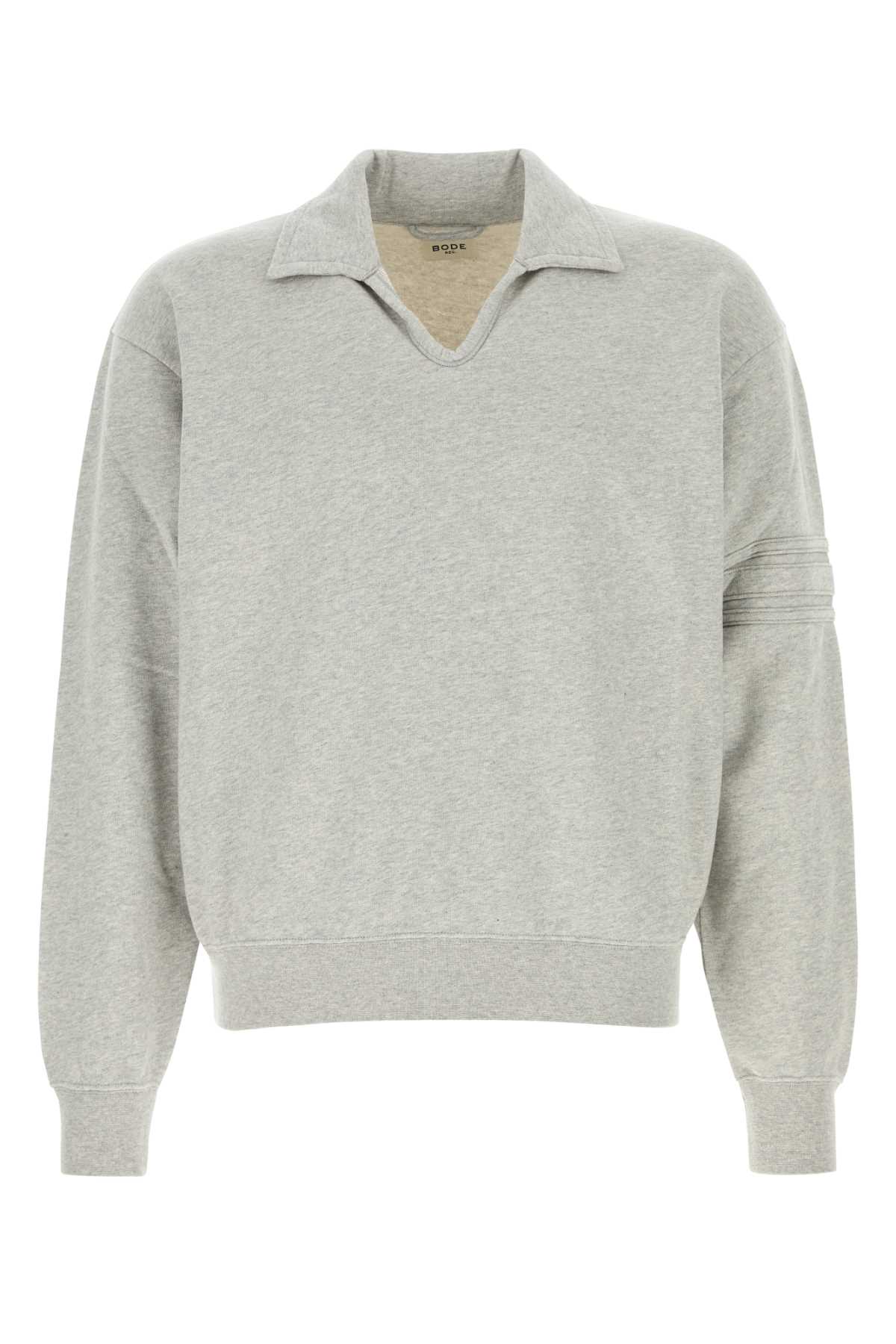 Bode Grey Cotton Polo Shirt