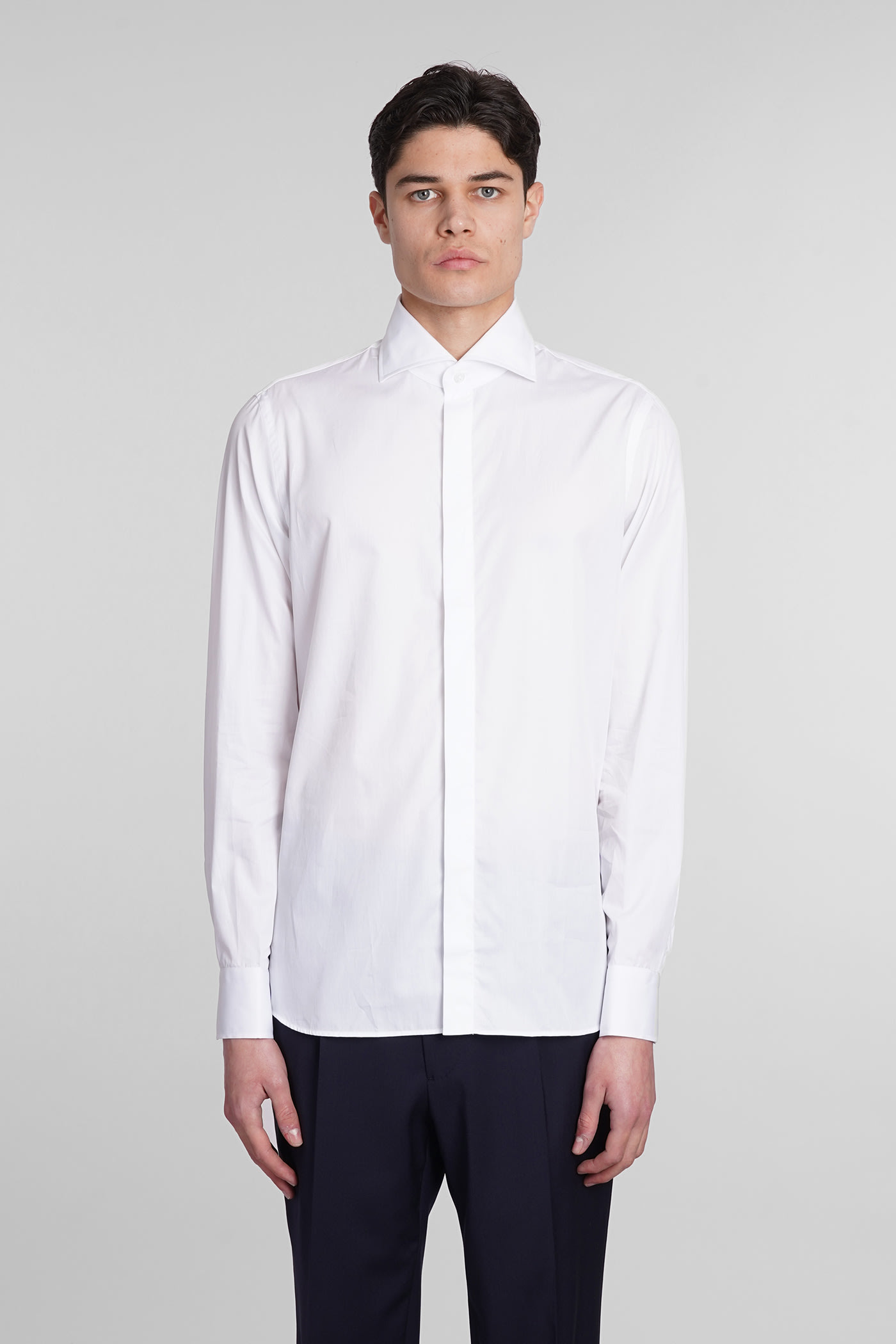 Tagliatore 0205 Shirt In White Cotton