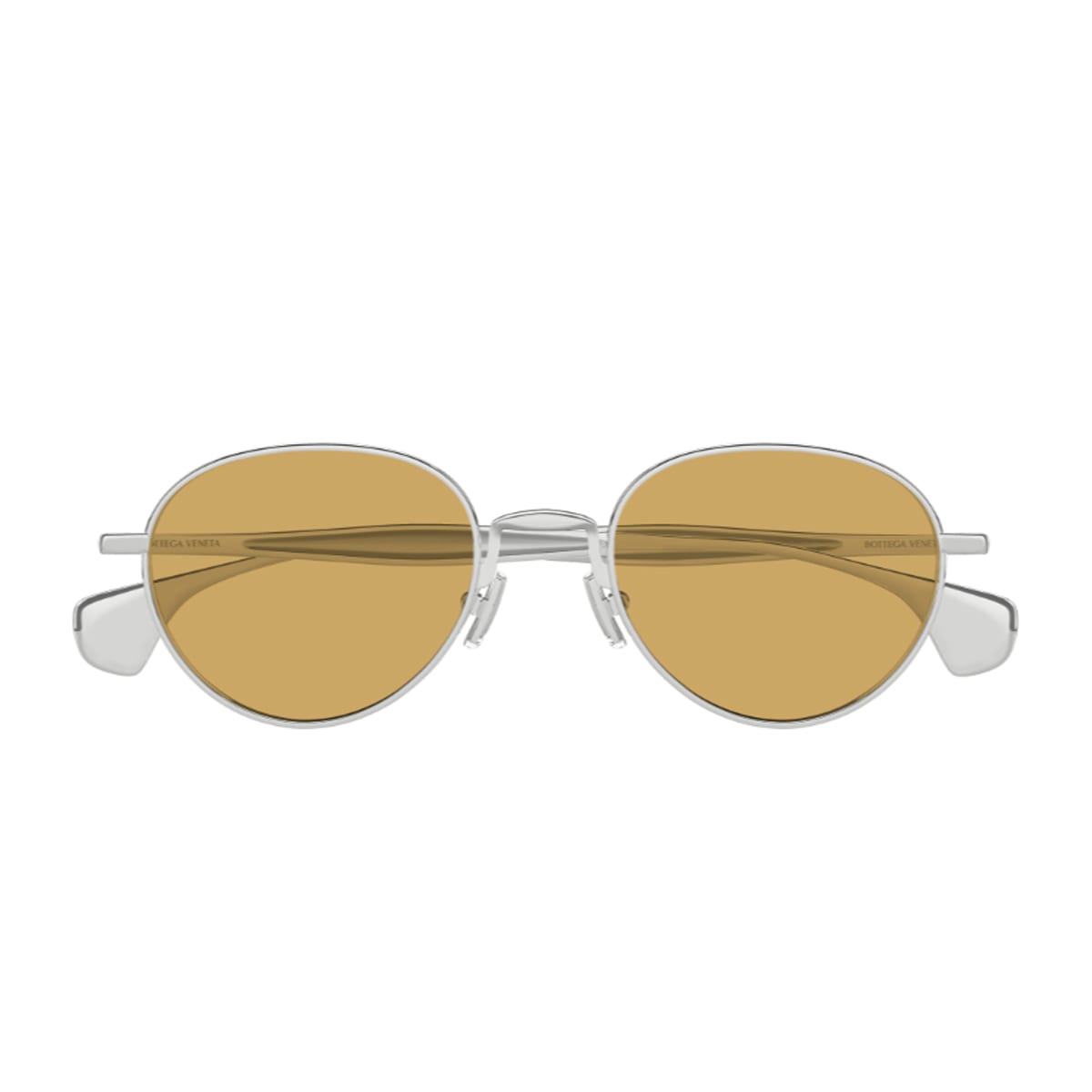 Bottega Veneta Eyewear Bottega Veneta Bv1396s Signature Icons 001 Silver Brown Sunglasses