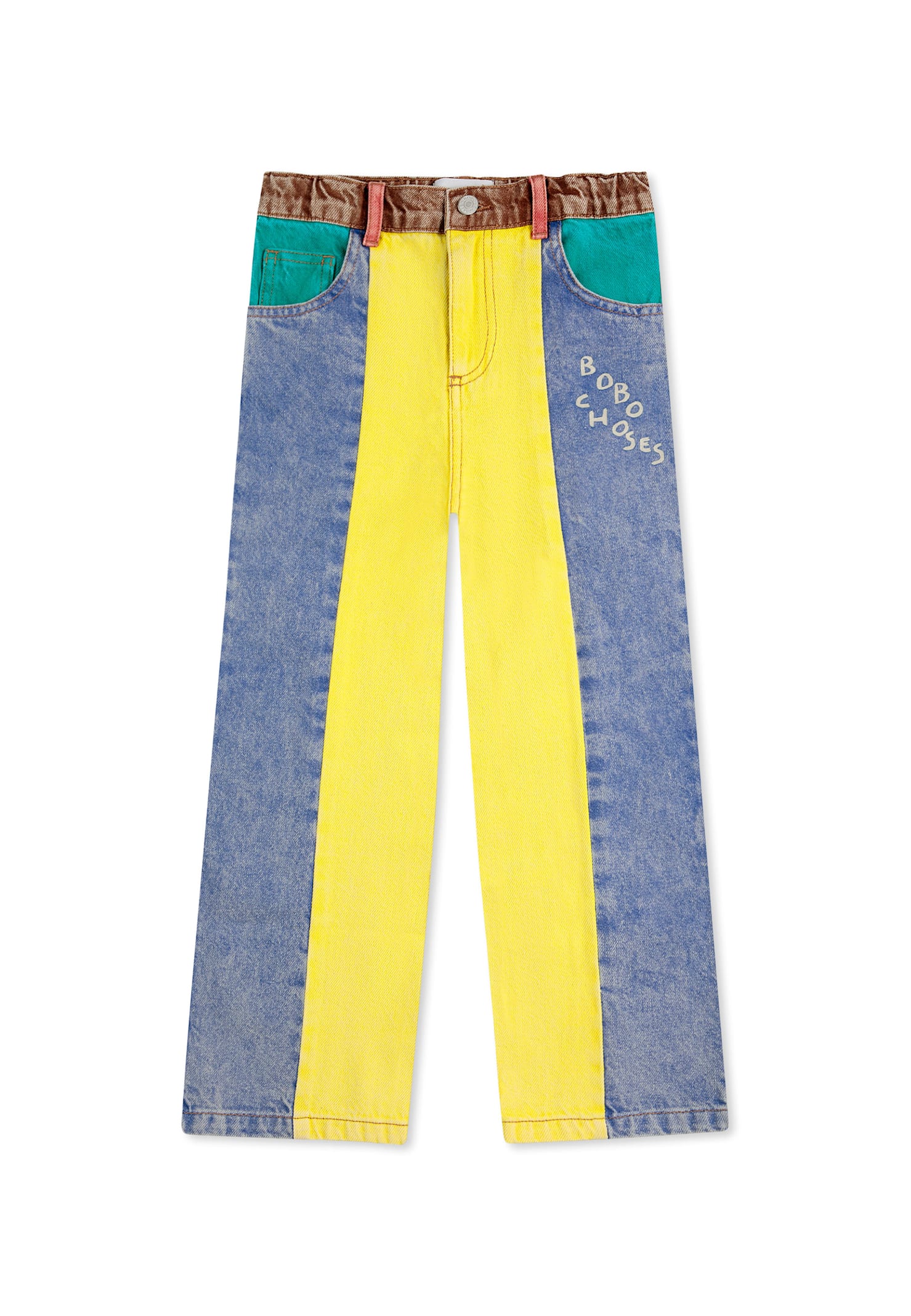 Bobo Choses Multicolor Jeans For Kids With Logo