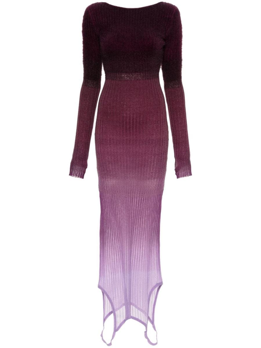 The Attico Ribbed Midi Dress