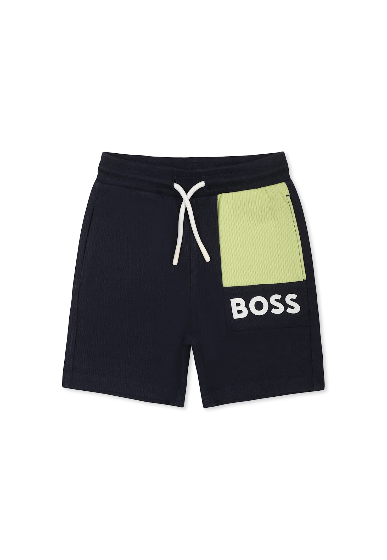 Hugo Boss Blue Shorts For Baby Boy With Logo