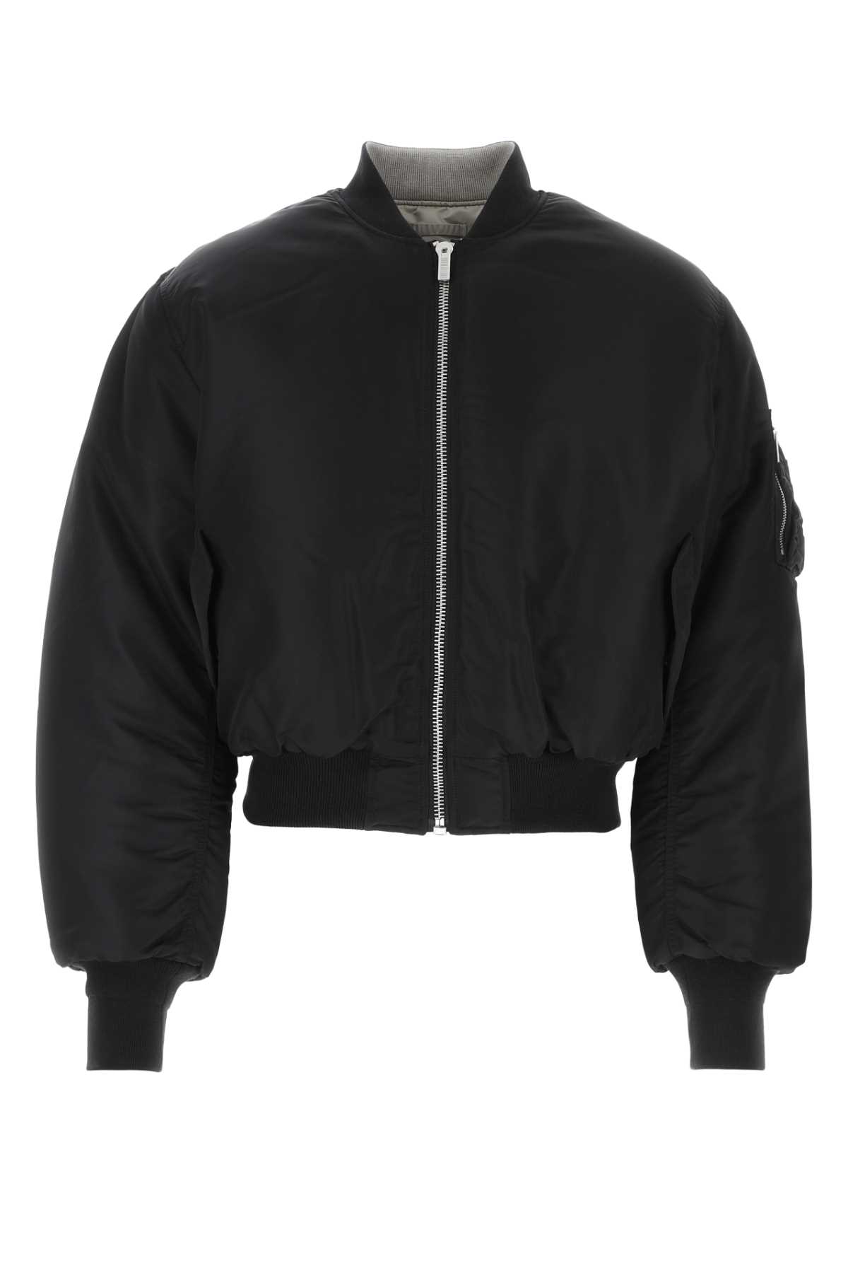 VTMNTS Black Nylon Padded Bomber Jacket