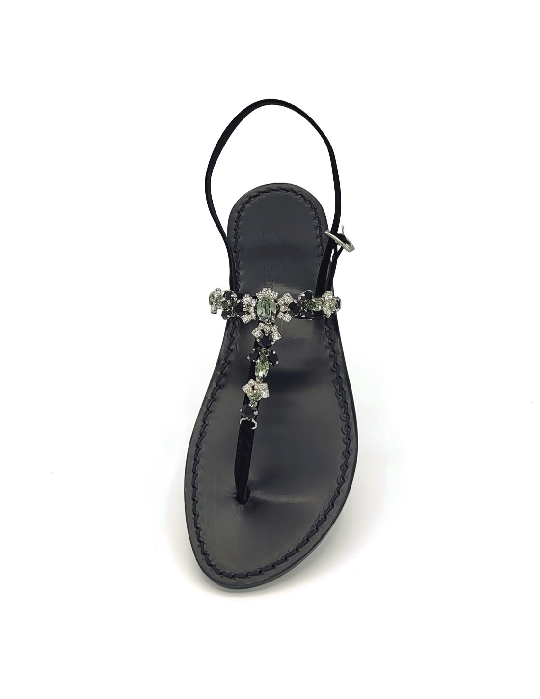 Dea Sandals Napoli Black Gray Jewel Sandals