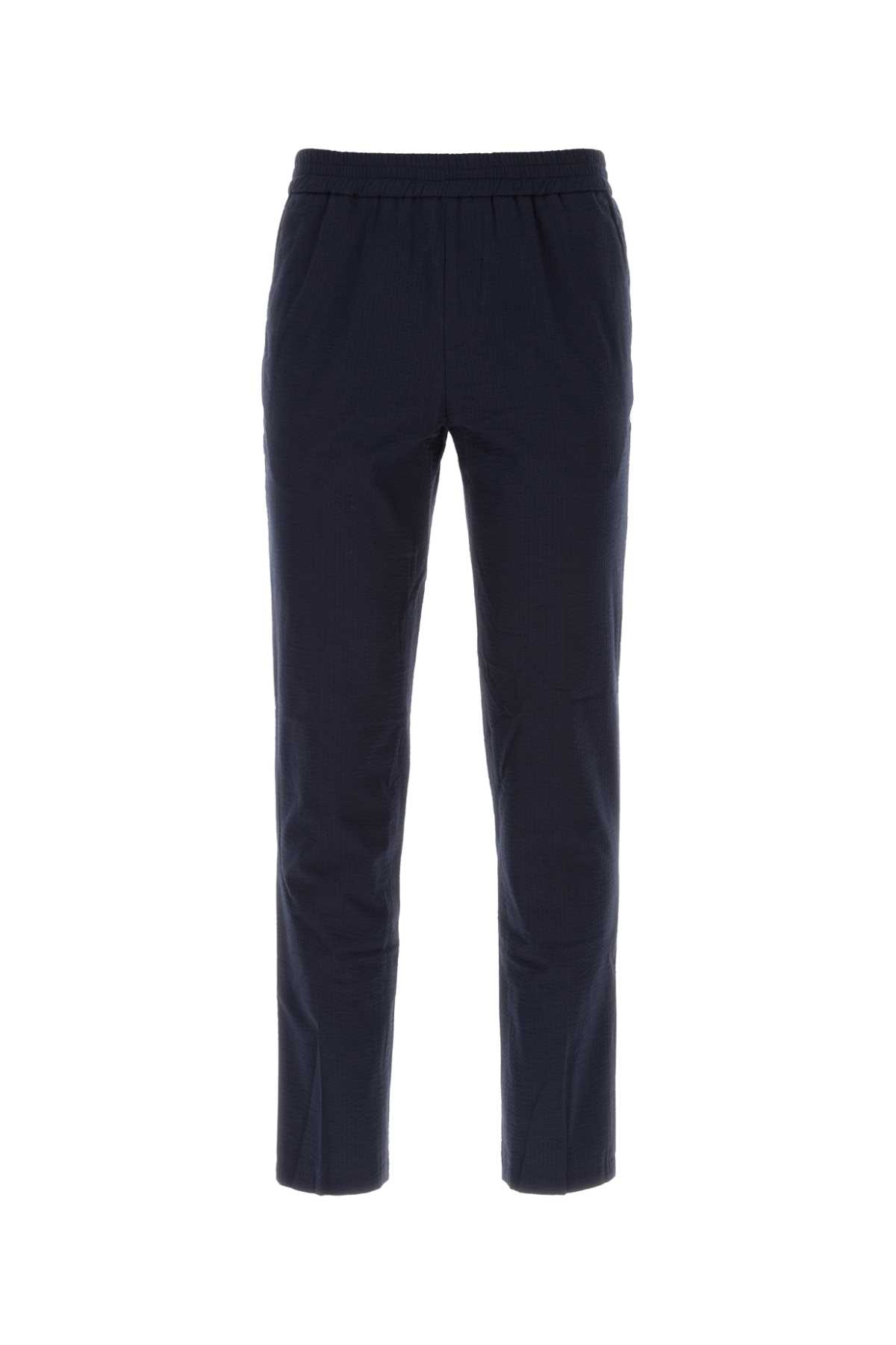 The Harmony Navy Blue Cotton Paolo Pant