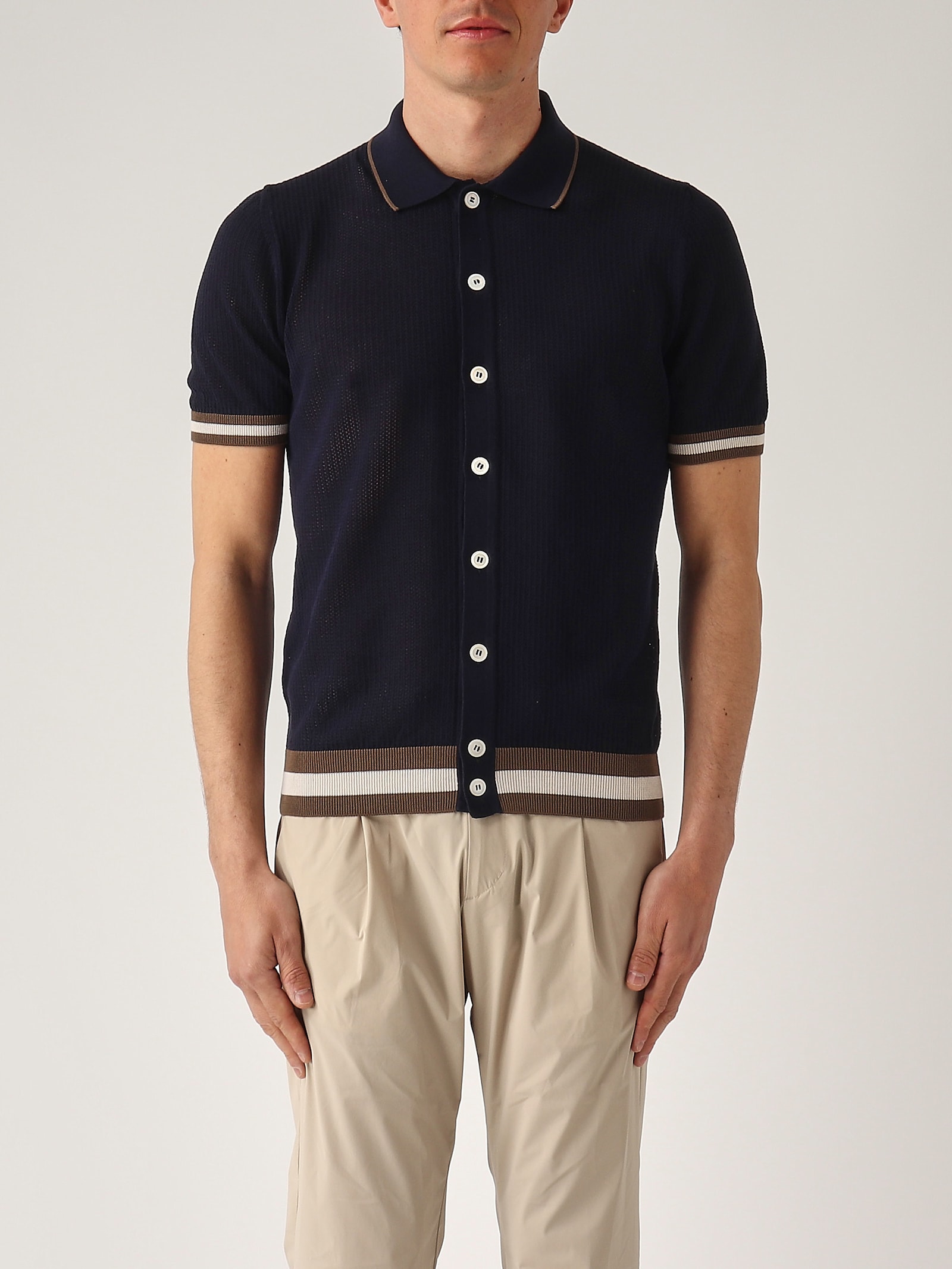 Gran Sasso Camicia M/c In Filo Shirt