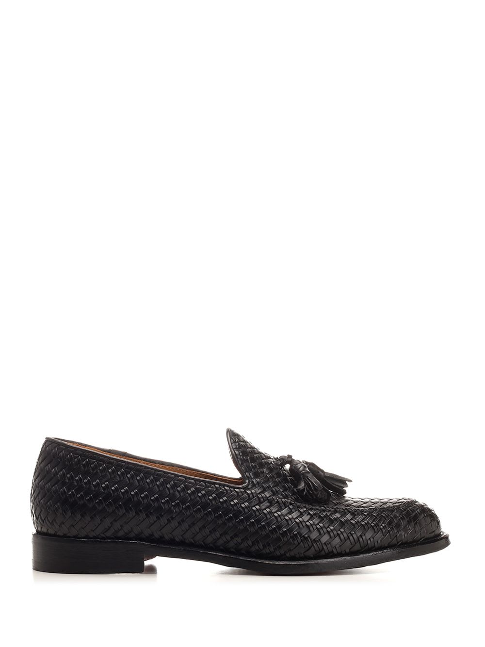 Corvari Loafer With Tassels In Woven Leather