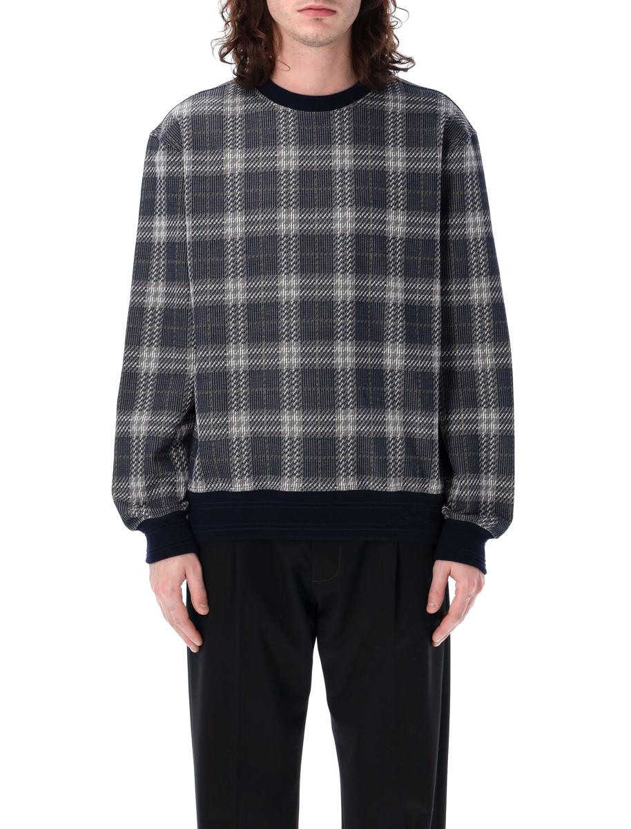Burberry Check Cotton Blend Sweater