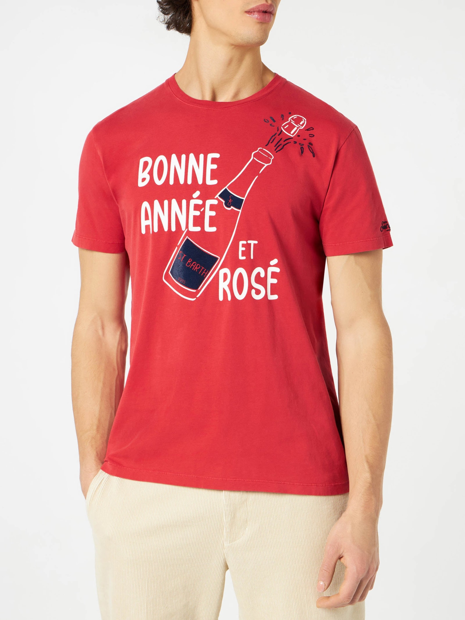 MC2 Saint Barth Bonne Année Et Rosé Red T-shirt