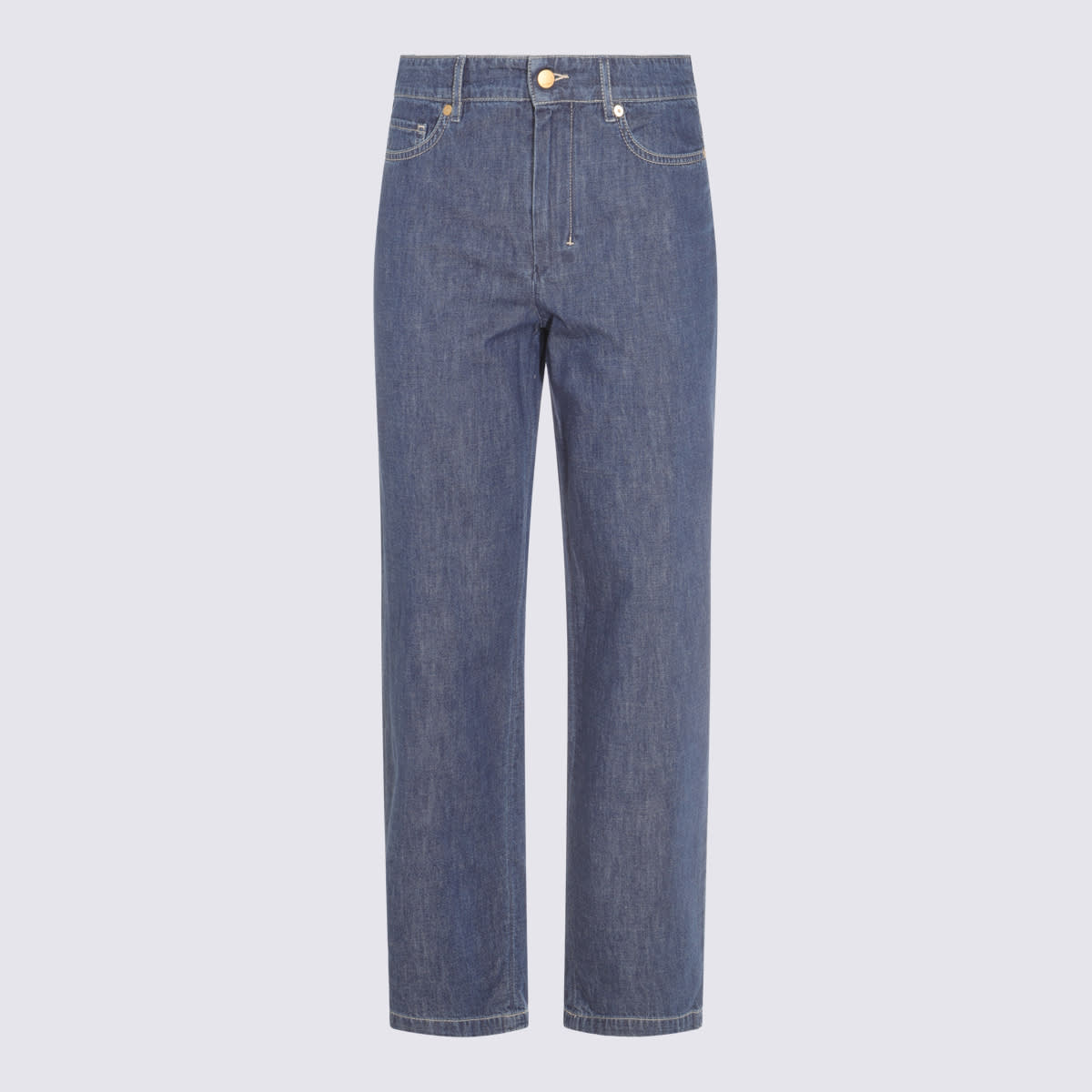 'S Max Mara Blue Cotton Polly Jeans