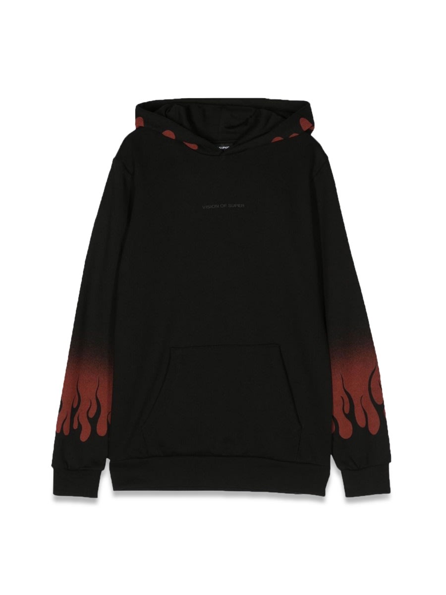 Vision of Super Hoodie Negative Red Flames