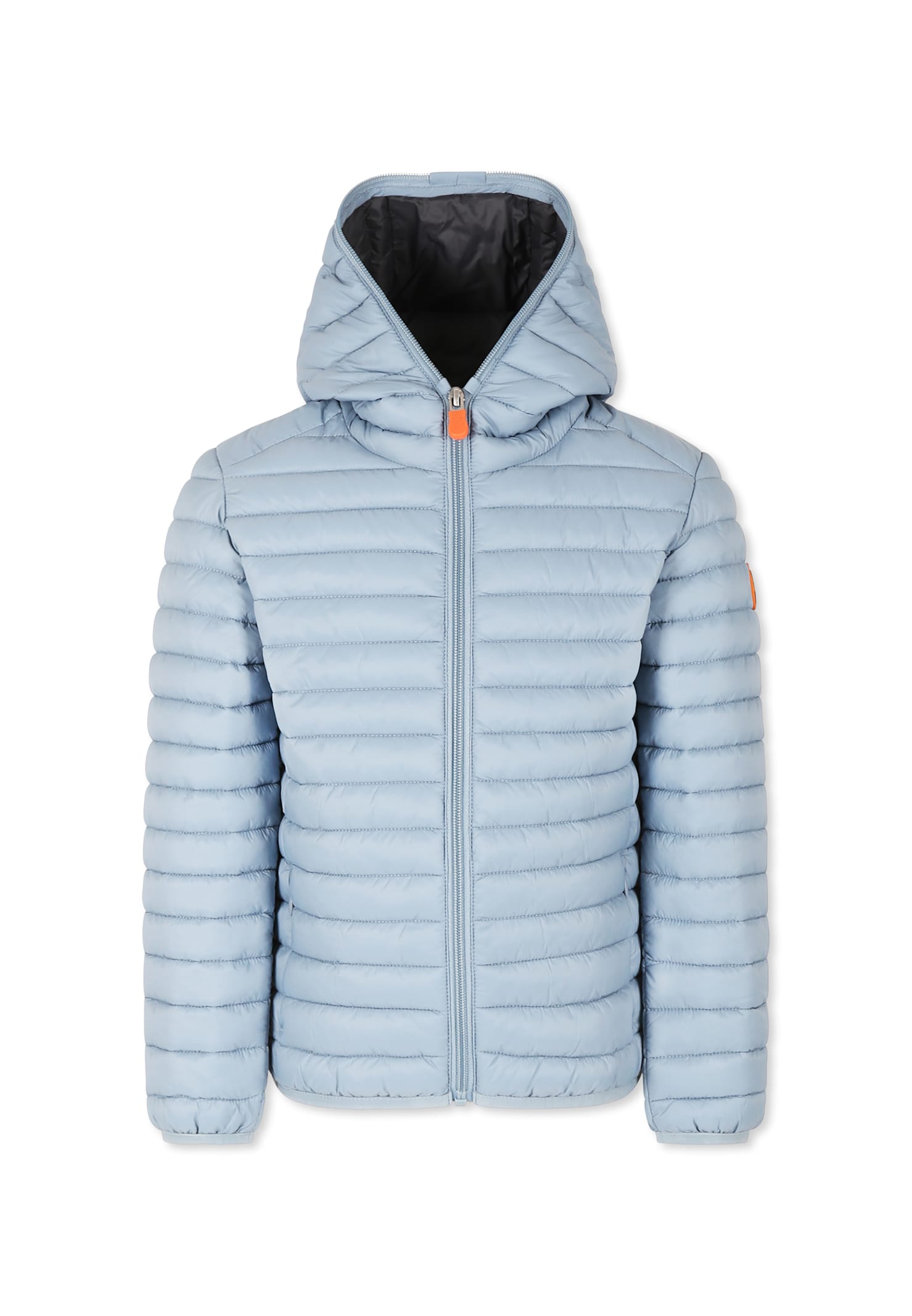 Save the Duck Grey Down Jacket For Boy With Logo
