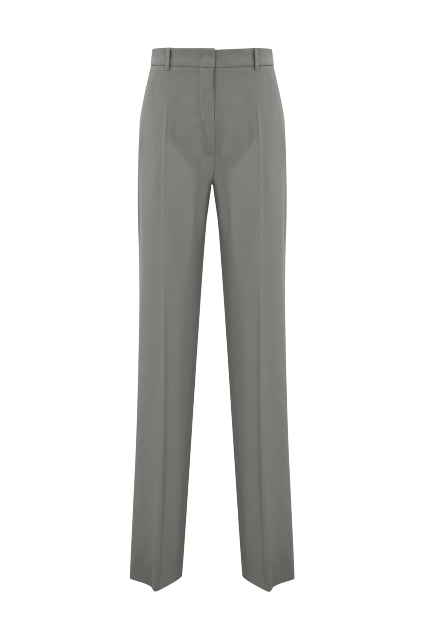 Max Mara Studio Quasar Trousers In Wool Crepe Satin