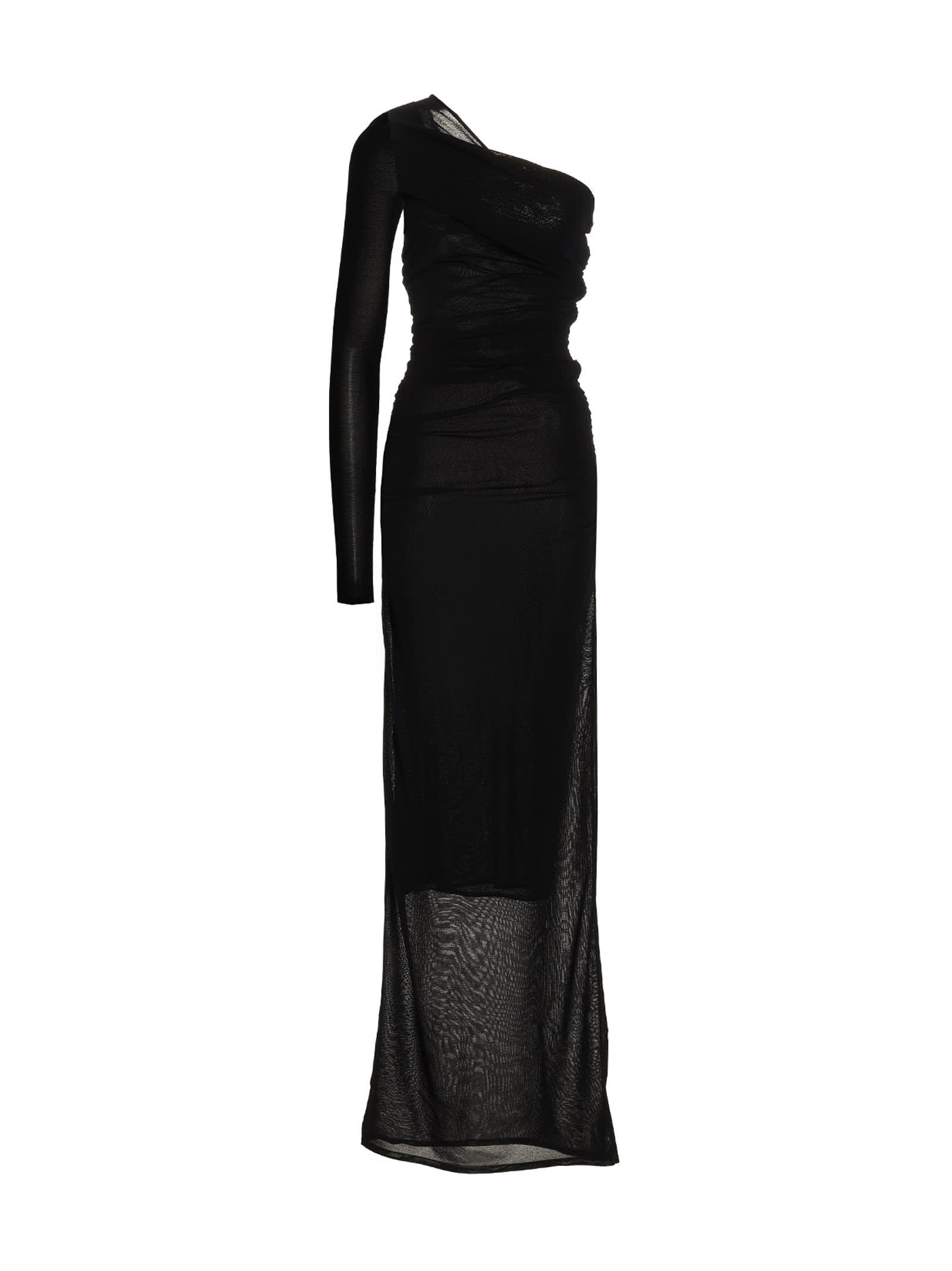 Saint Laurent One-sleeve Long Dress