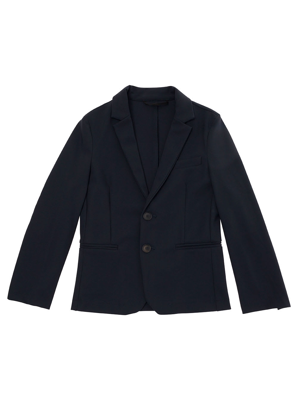 Il Gufo Blue Single-breasted Jacket With Tonal Buttons In Stretch Polyamide Boy