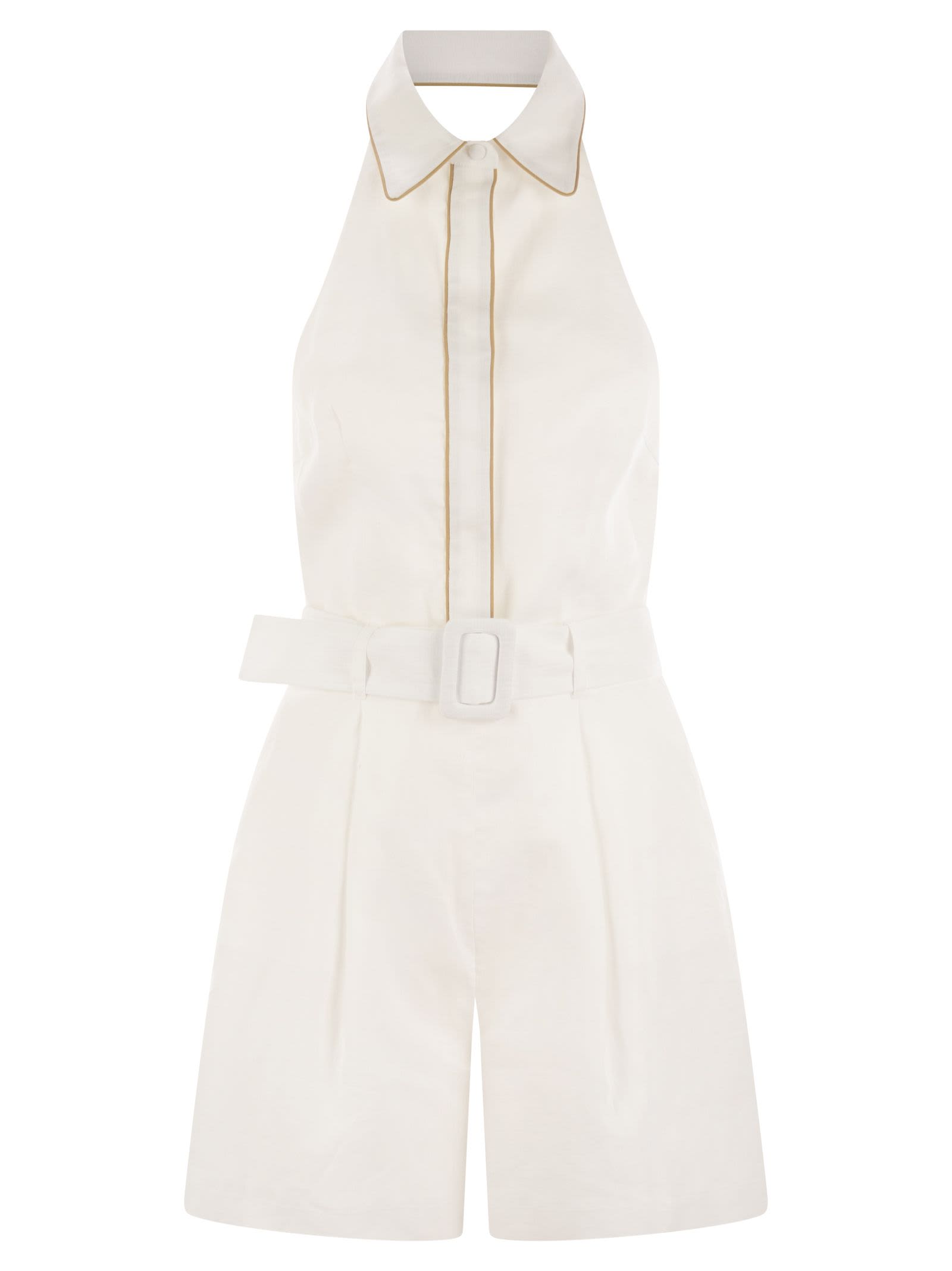 MVP Wardrobe Linen Sleeveless Romper Suit