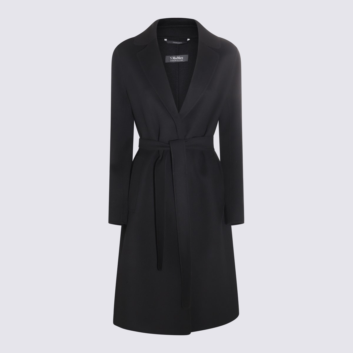 'S Max Mara Black Wool Coat