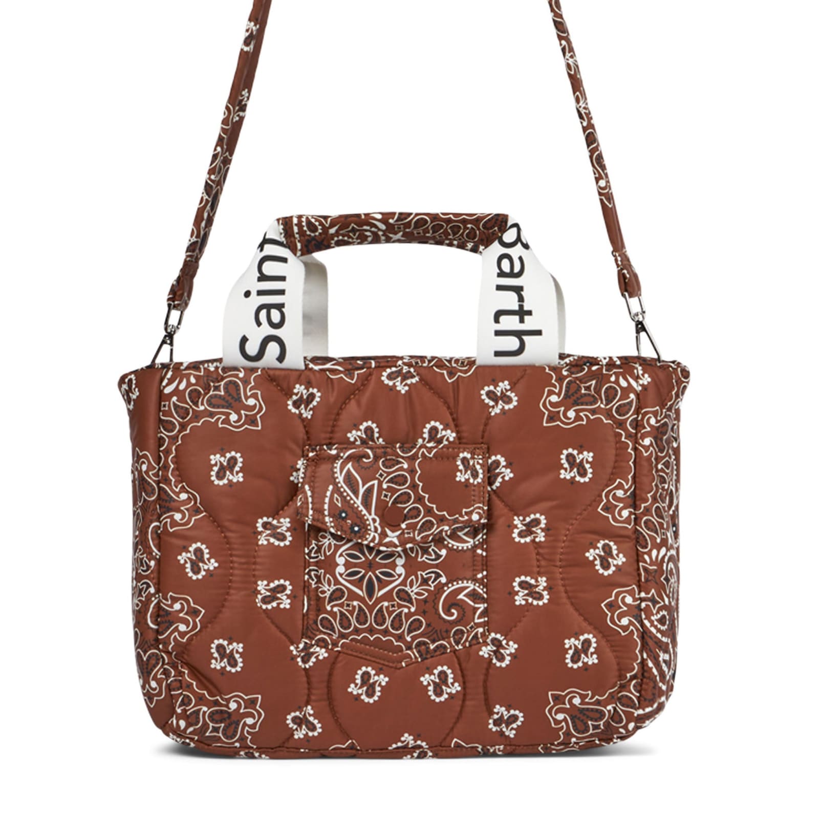 MC2 Saint Barth Puffer Handbag With Bandanna Print