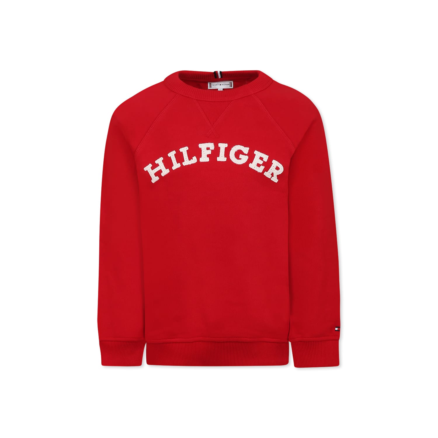 Tommy Hilfiger Burgundy Sweatshirt For Kids With Logo