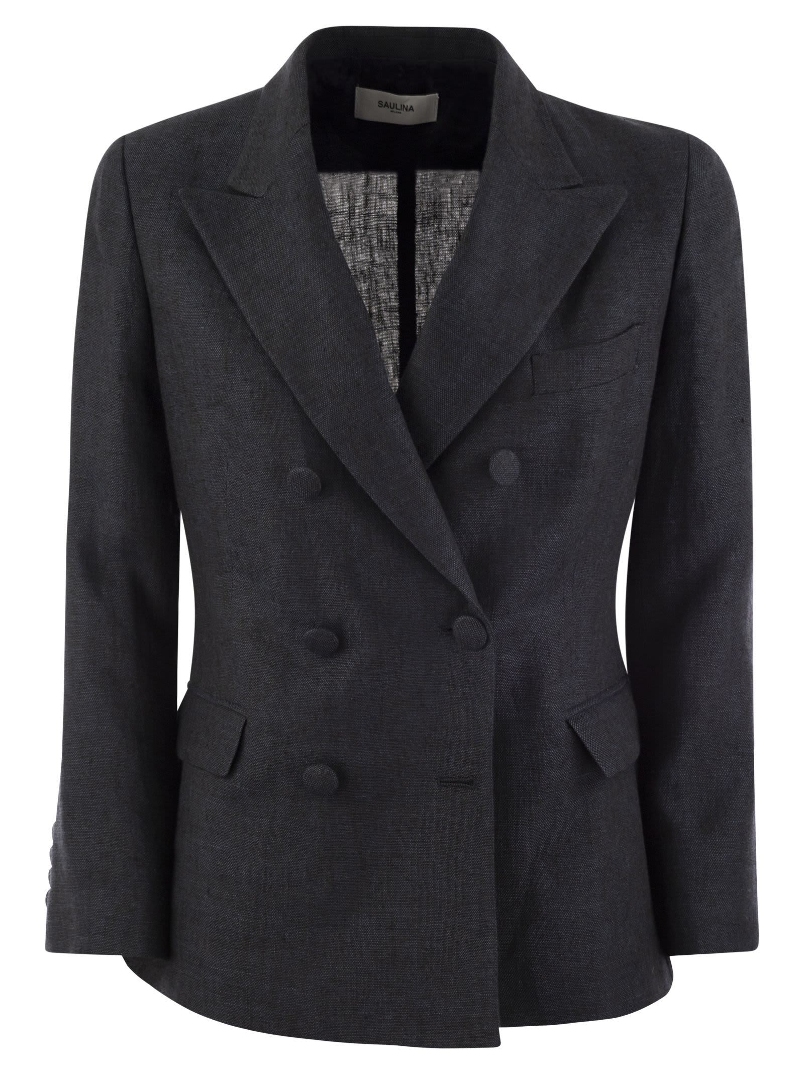 Saulina Milano Anna - Double-breasted Linen Jacket