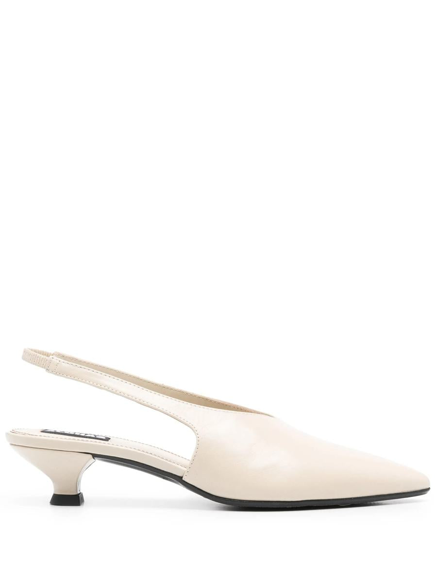 Alohas Eros Cream Leather Mules Shoes