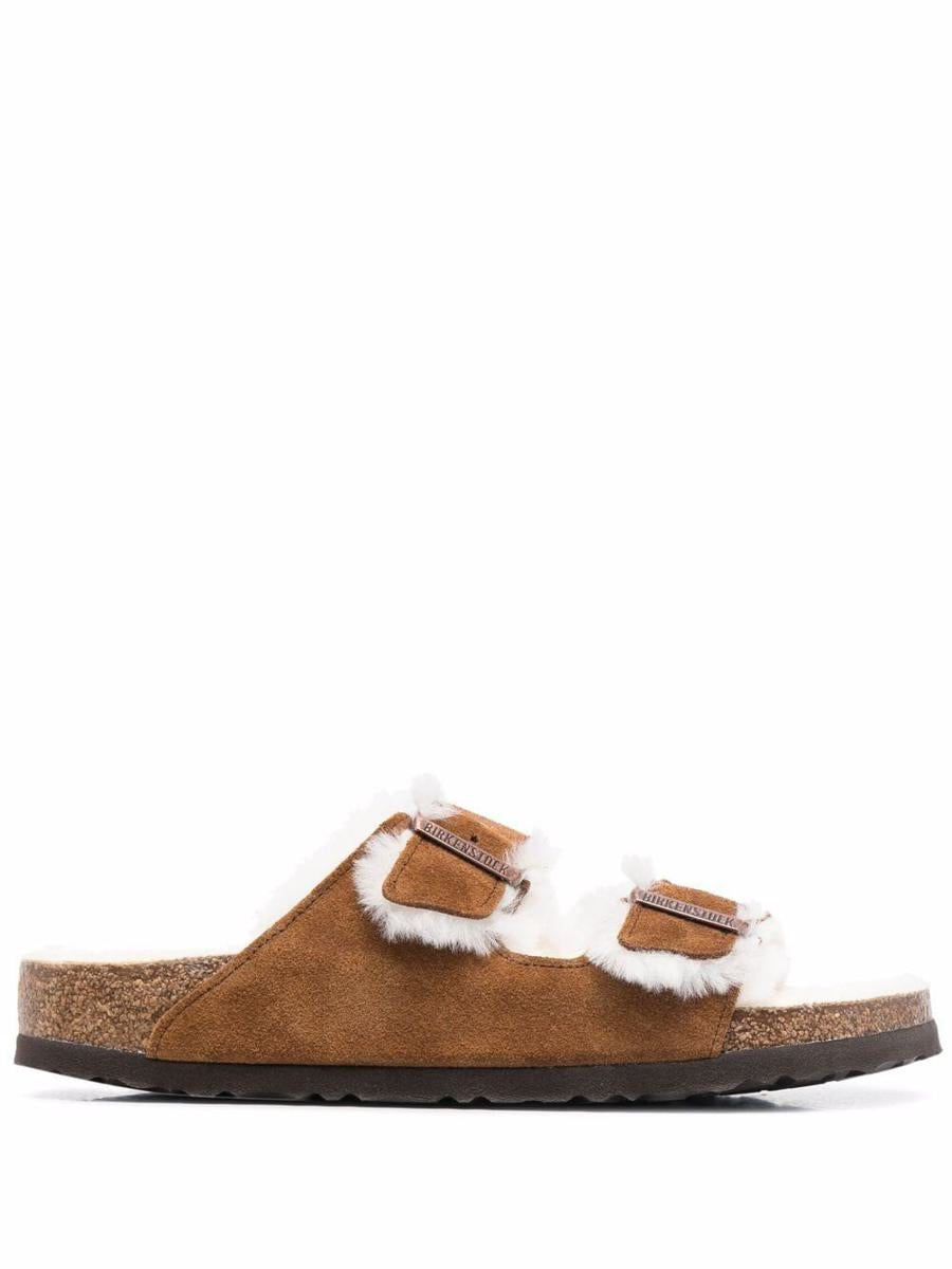 Birkenstock亚利桑那羊毛皮水貂毛鞋