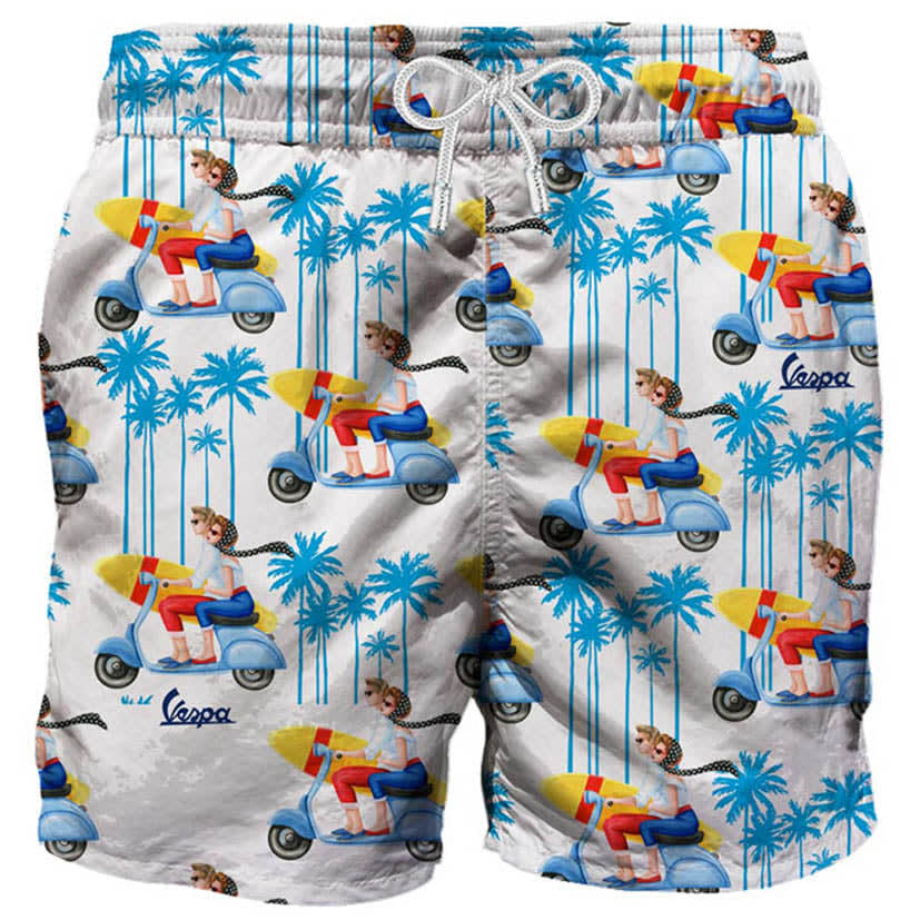 MC2 Saint Barth Oh Vespa! Mid-length Swim Shorts - Vespa Special Edition