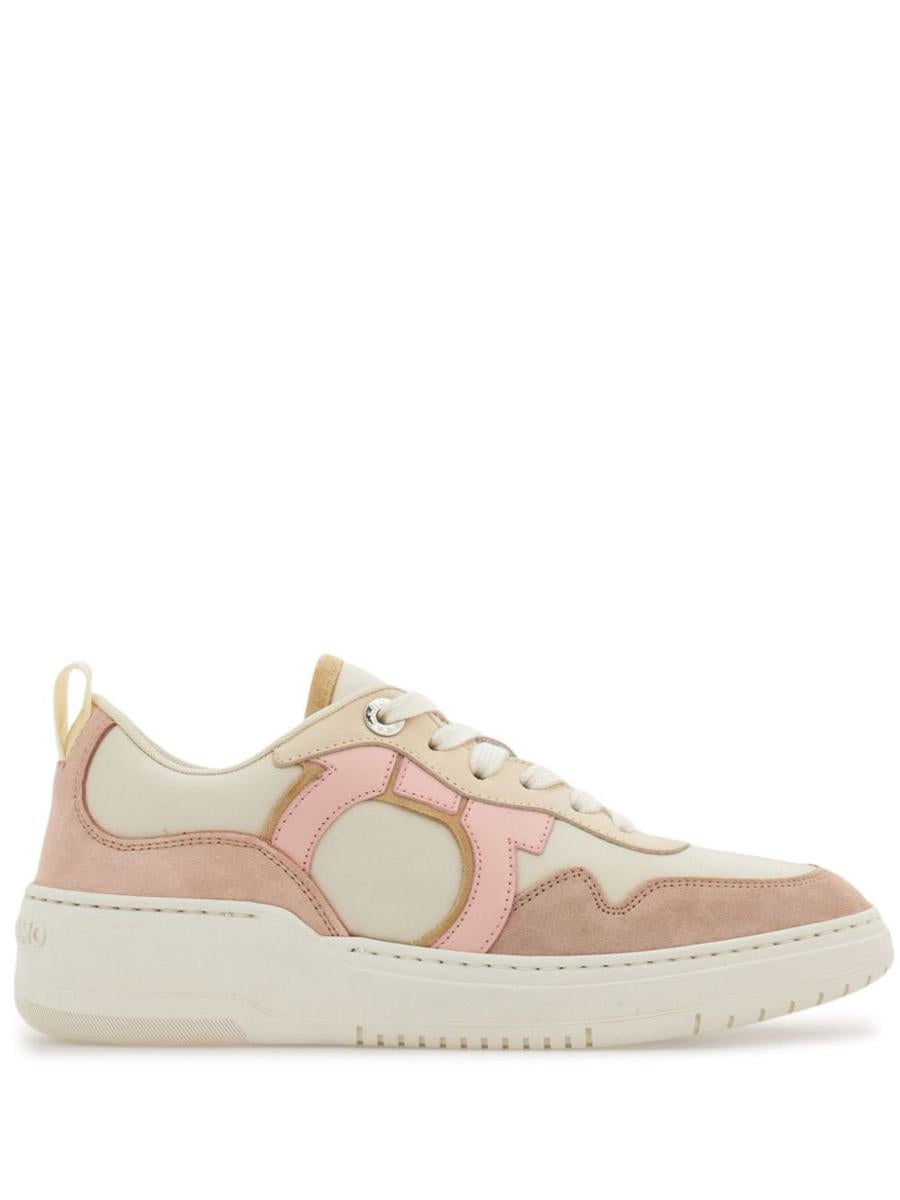 Salvatore Ferragamo Gancini Leather Sneakers