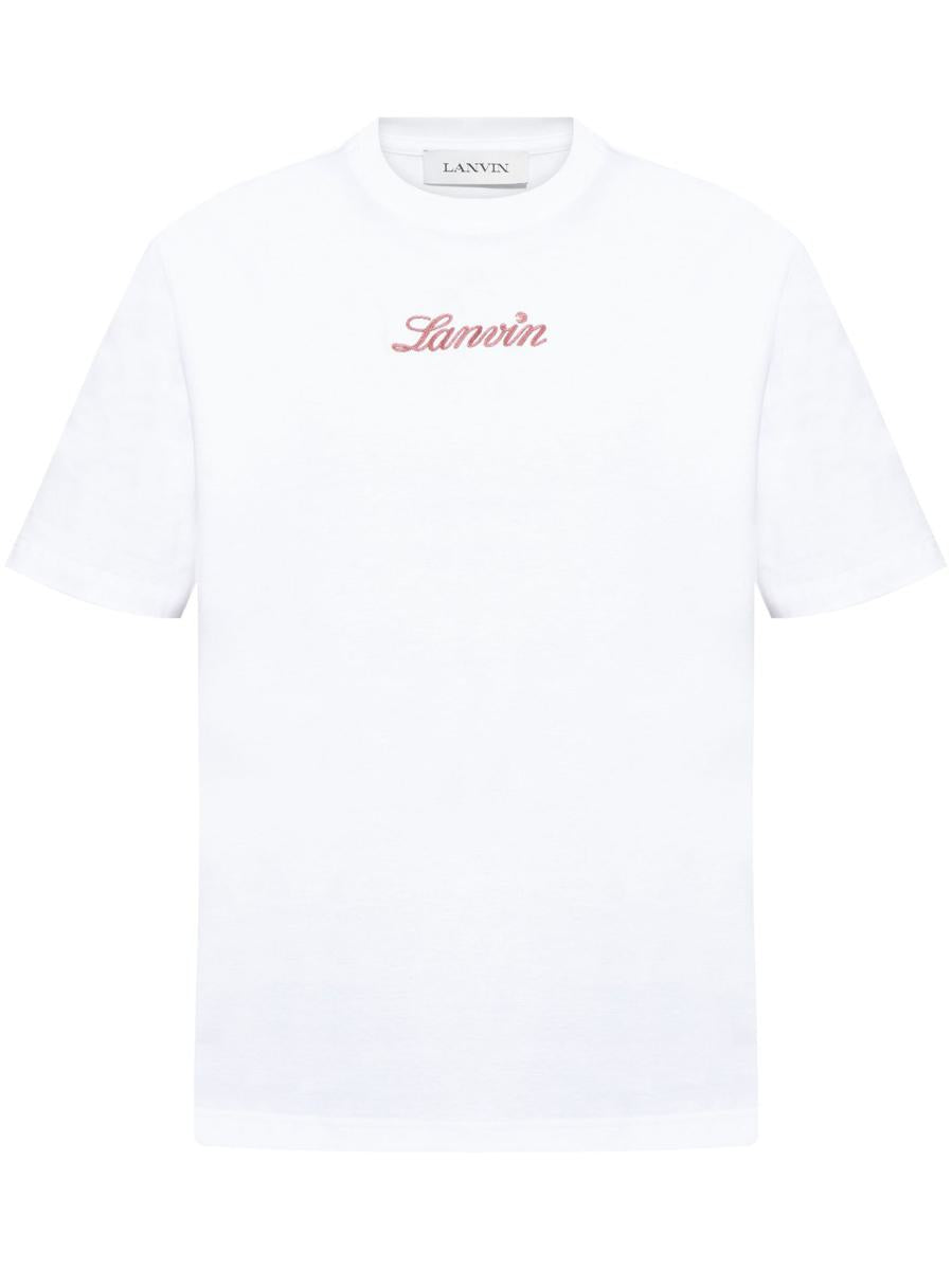 Lanvin Bouclette Script Logo T-Shirt Clothing