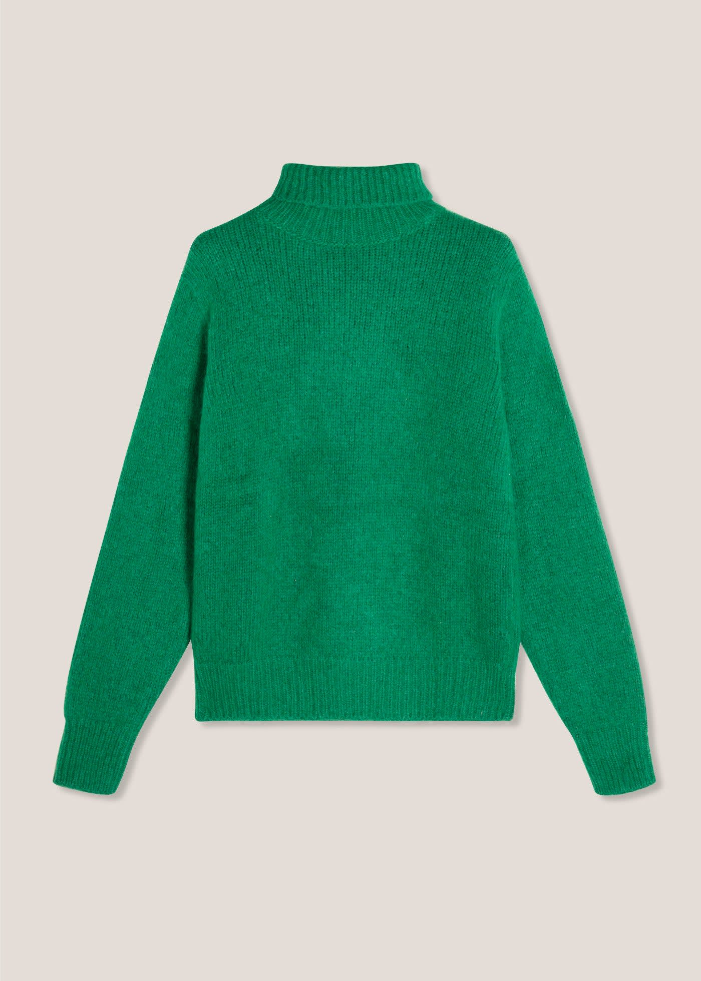 doppiaa Aamintore Green Wool Turtleneck