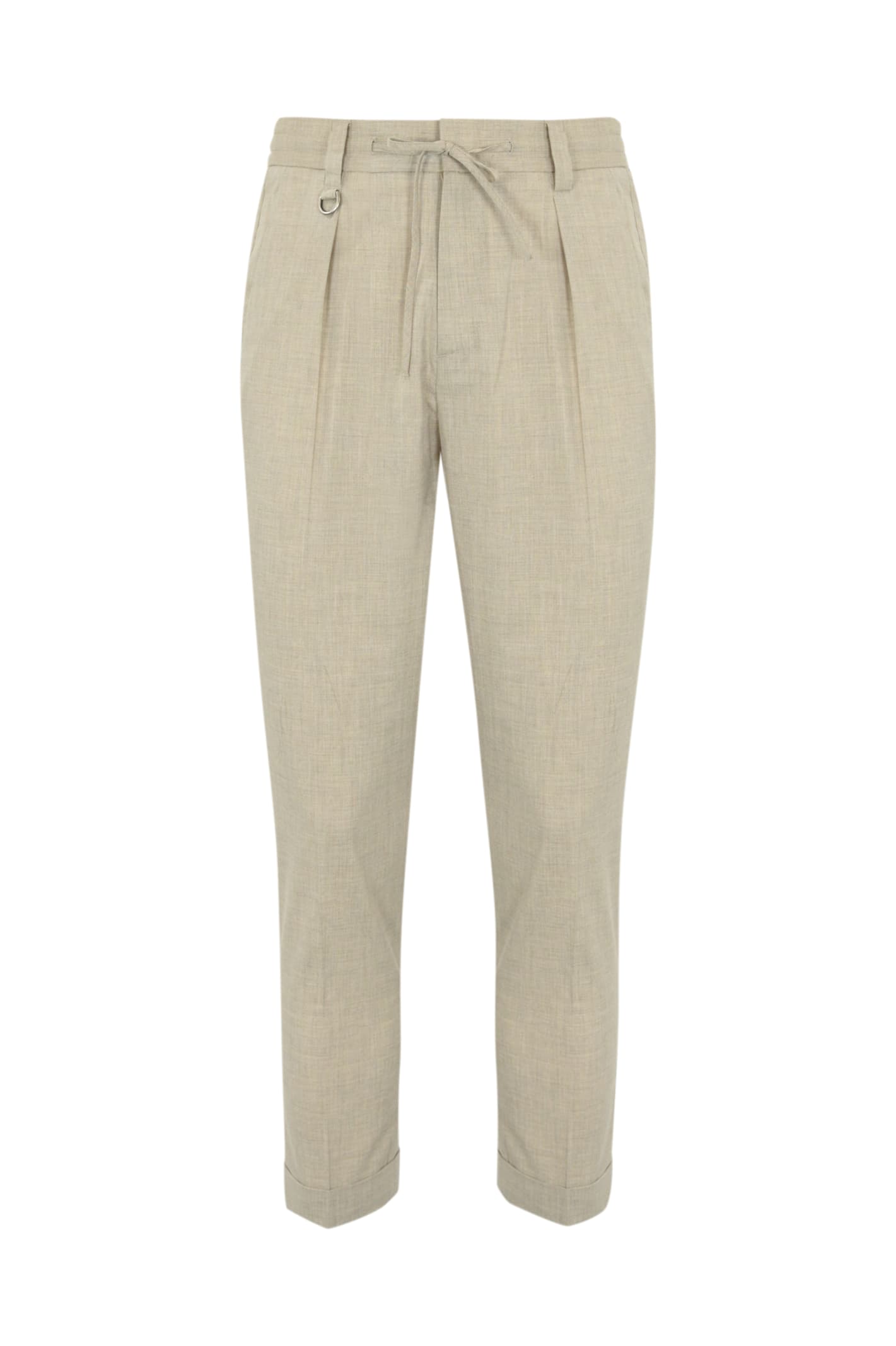 Paolo Pecora Viscose Blend Pleated Trousers