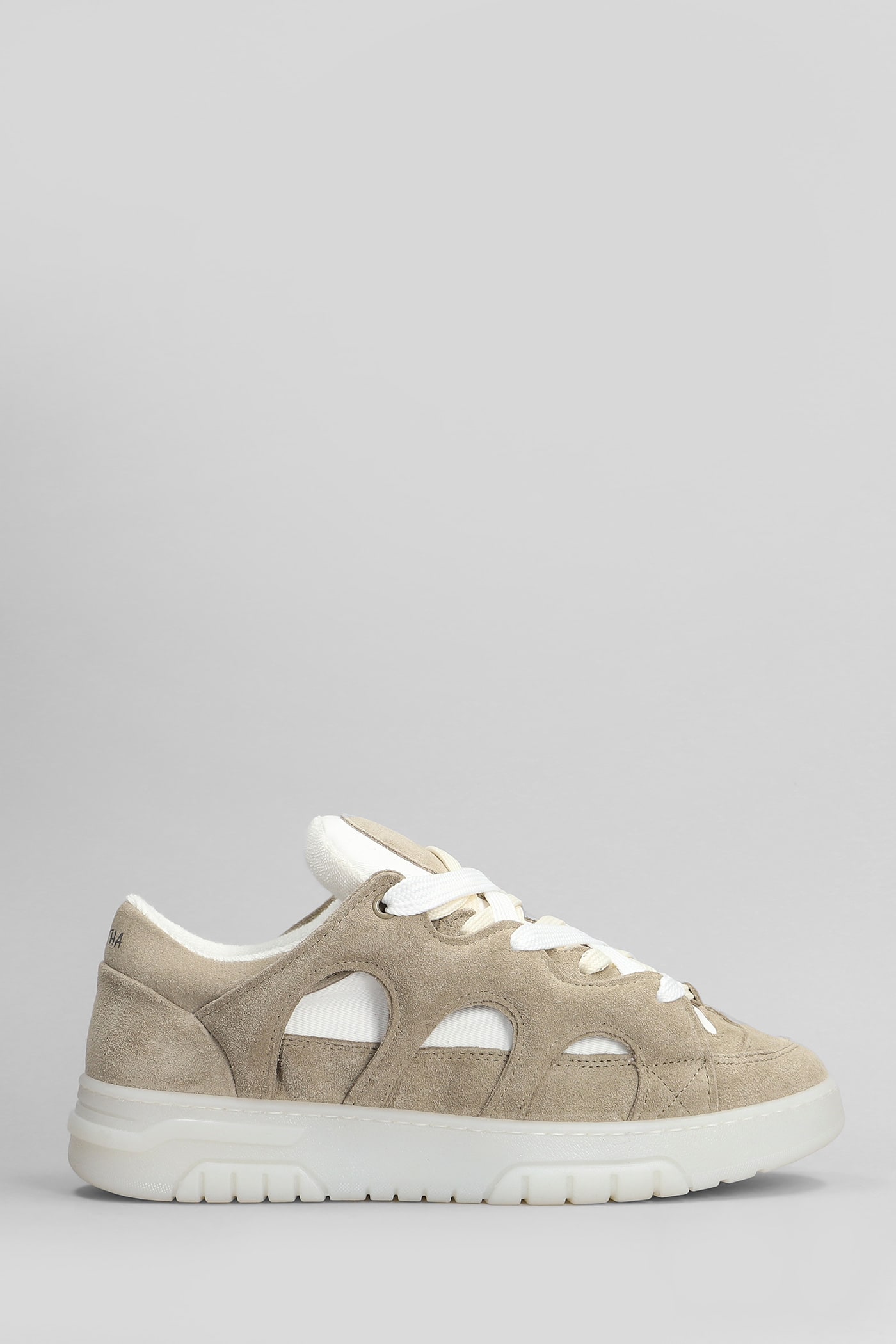 Paura Santha 1 Total Sneakers In Taupe Suede