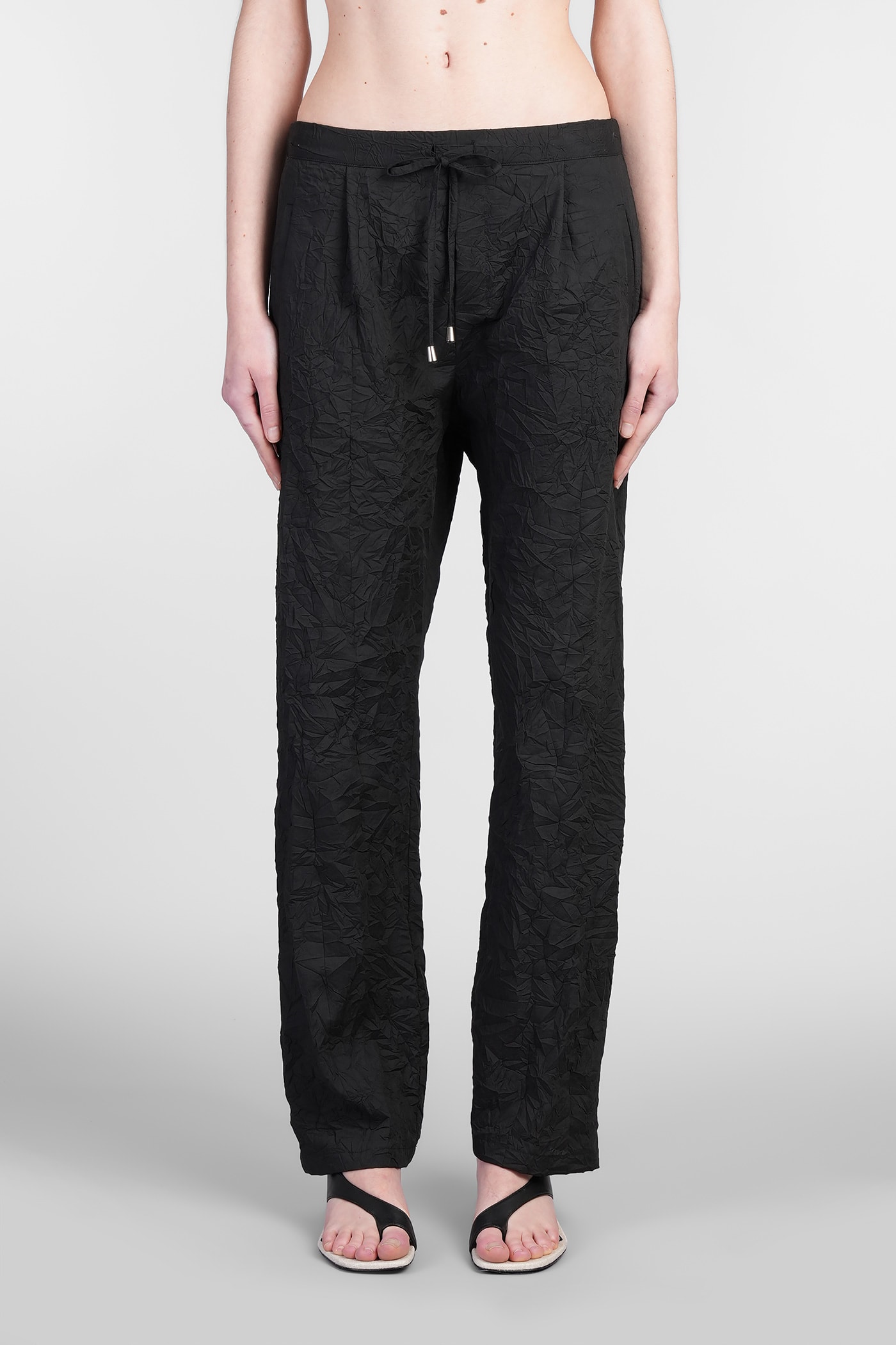 Holy Caftan Pablo Pants In Black Cotton