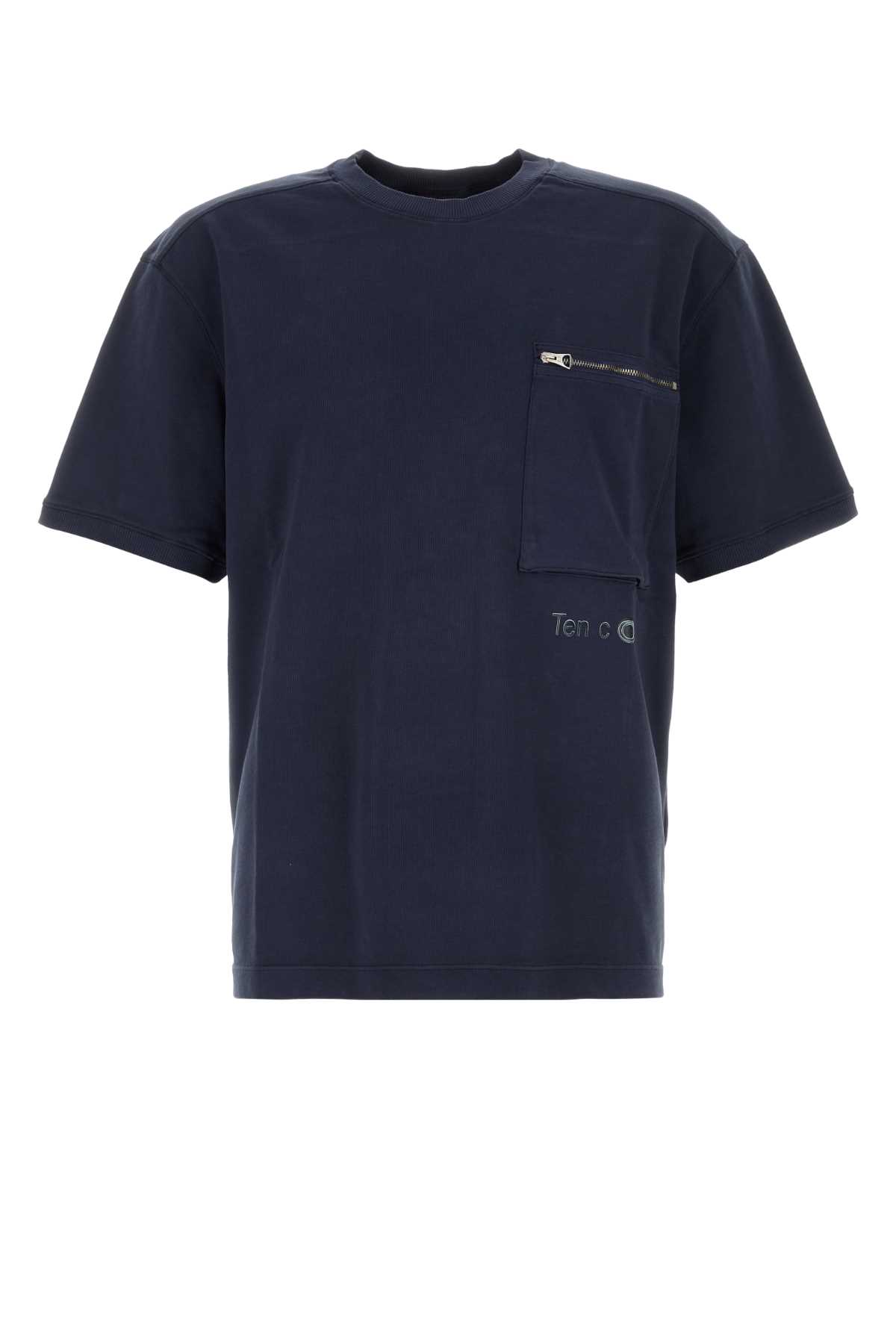 Ten C Navy Blue Cotton T-shirt