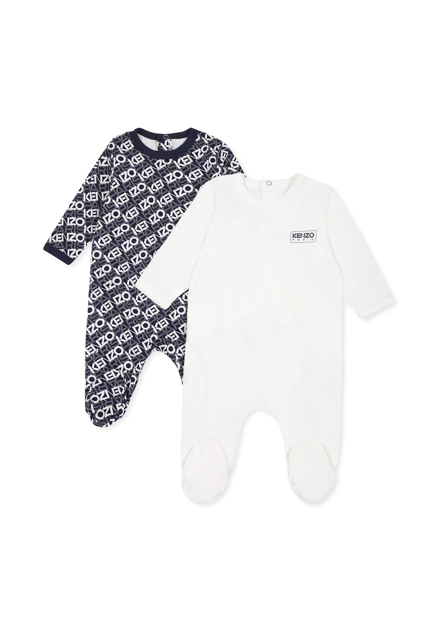 Kenzo Kids Multicolor Babygrow Set For Baby Boy With Logo