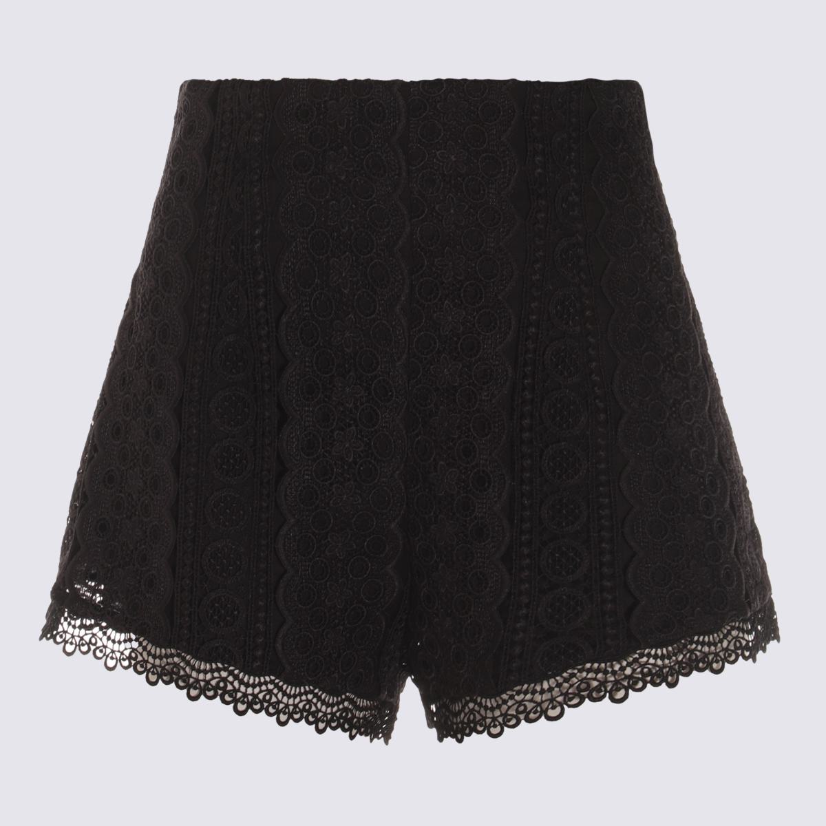 Charo Ruiz Black Cotton Blend Shorts