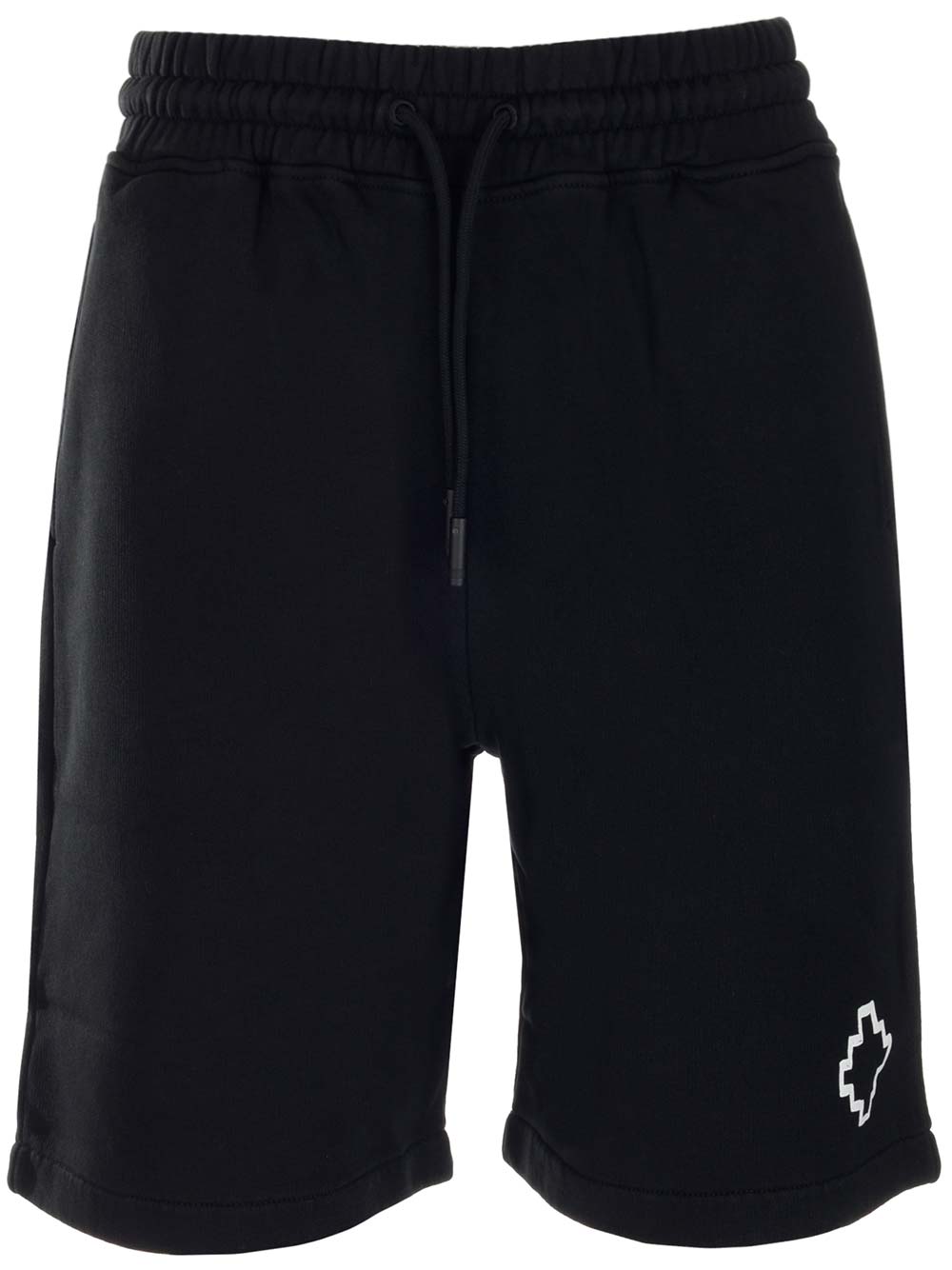 Marcelo Burlon Black Bermudas With White Cross Logo