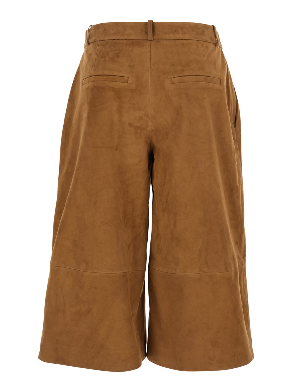 ARMA jina Beige Pants With Belt Loops And Wide Leg In Suede Woman