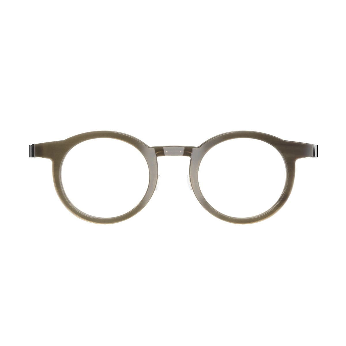 Lindberg Buffalo Horn 1846 H16 10 Marrone Chiaro Silver Glasses