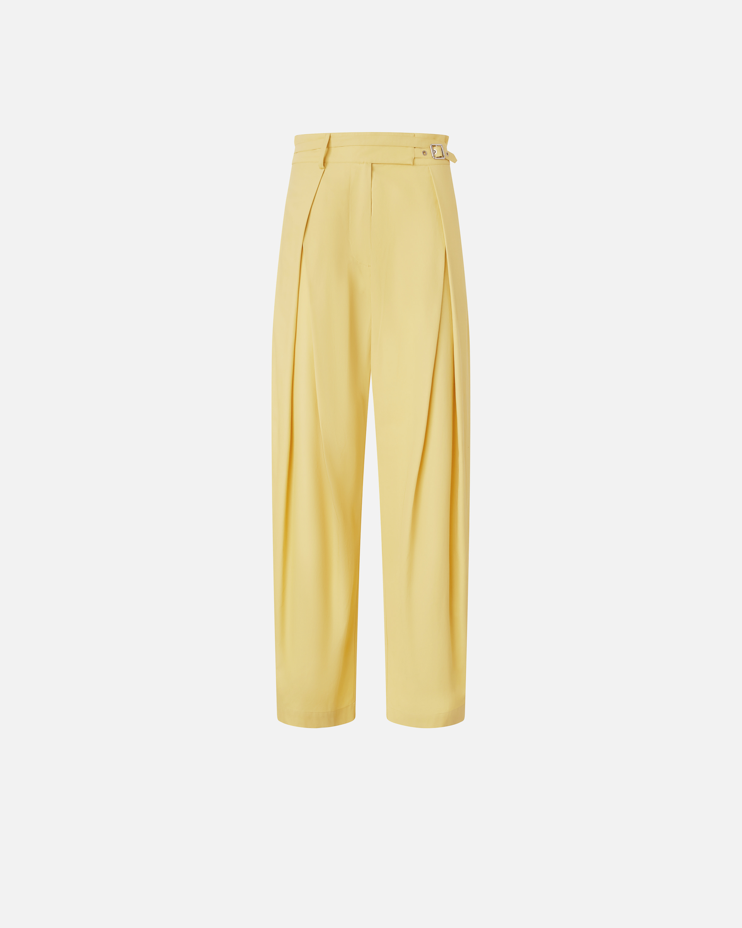 Pinko, Pantalon large avec pattes à la taille, Jaune canna, 36