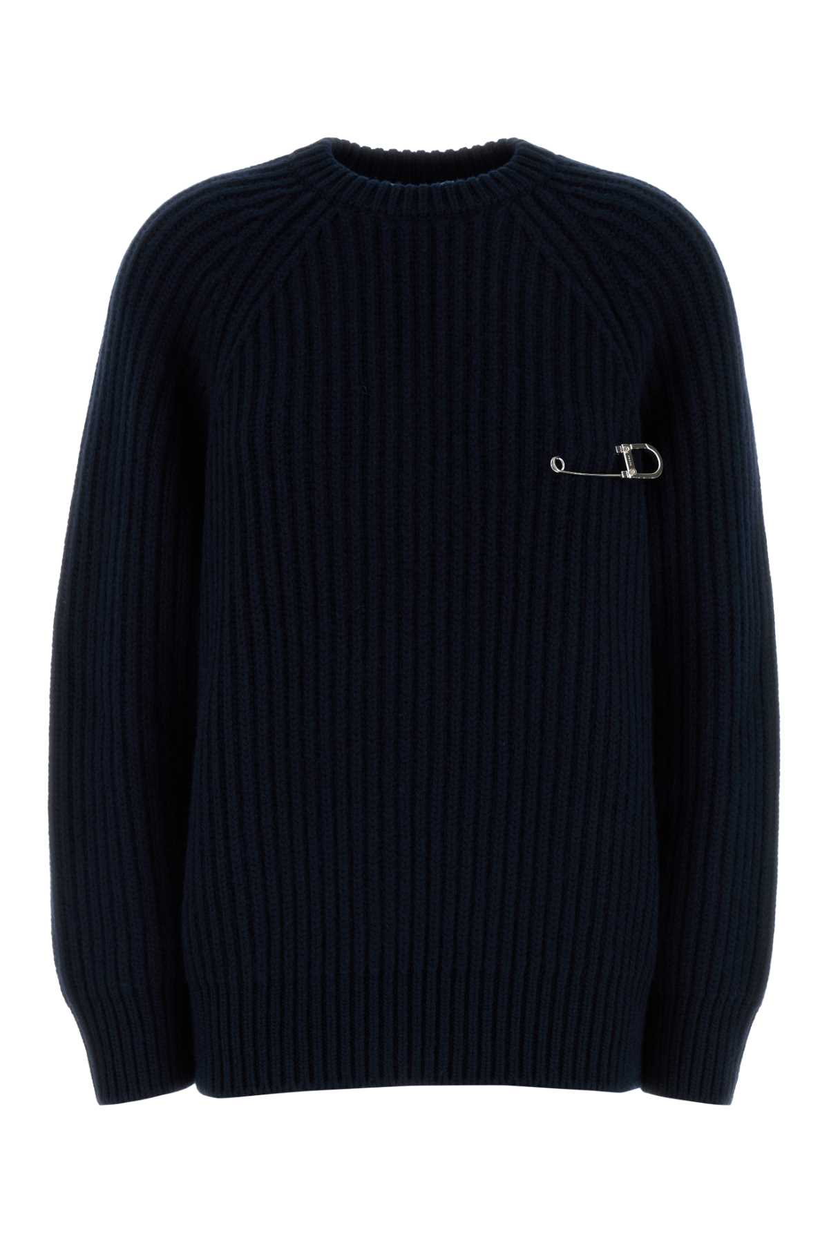 Prada Dark Blue Wool Blend Sweater