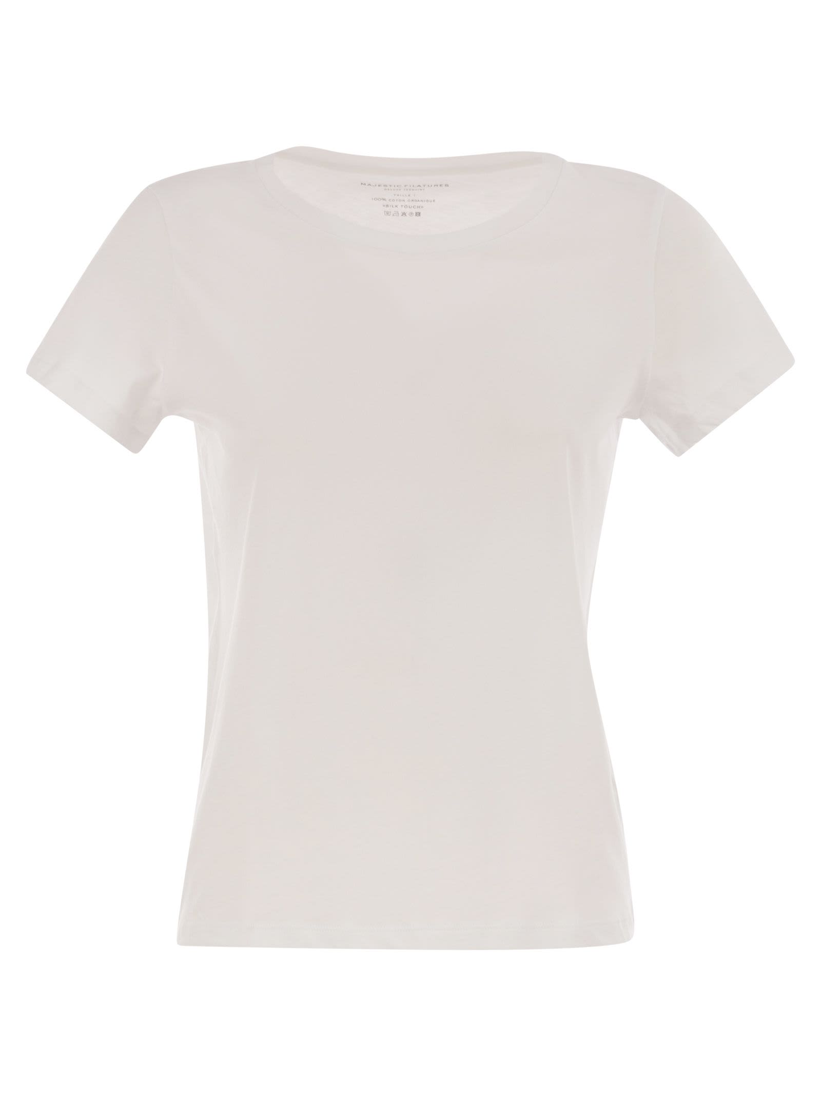 Majestic Filatures Crew-neck Short-sleeved Cotton T-shirt