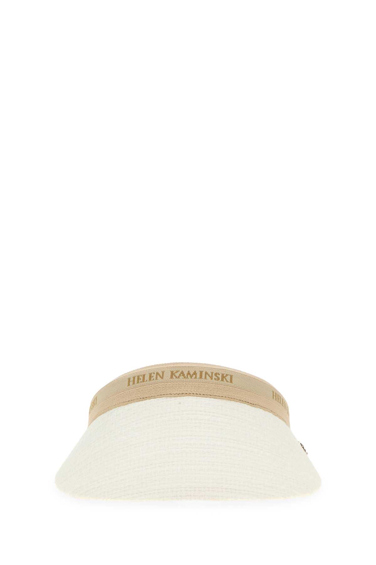 Helen Kaminski White Boucle Carter Visor