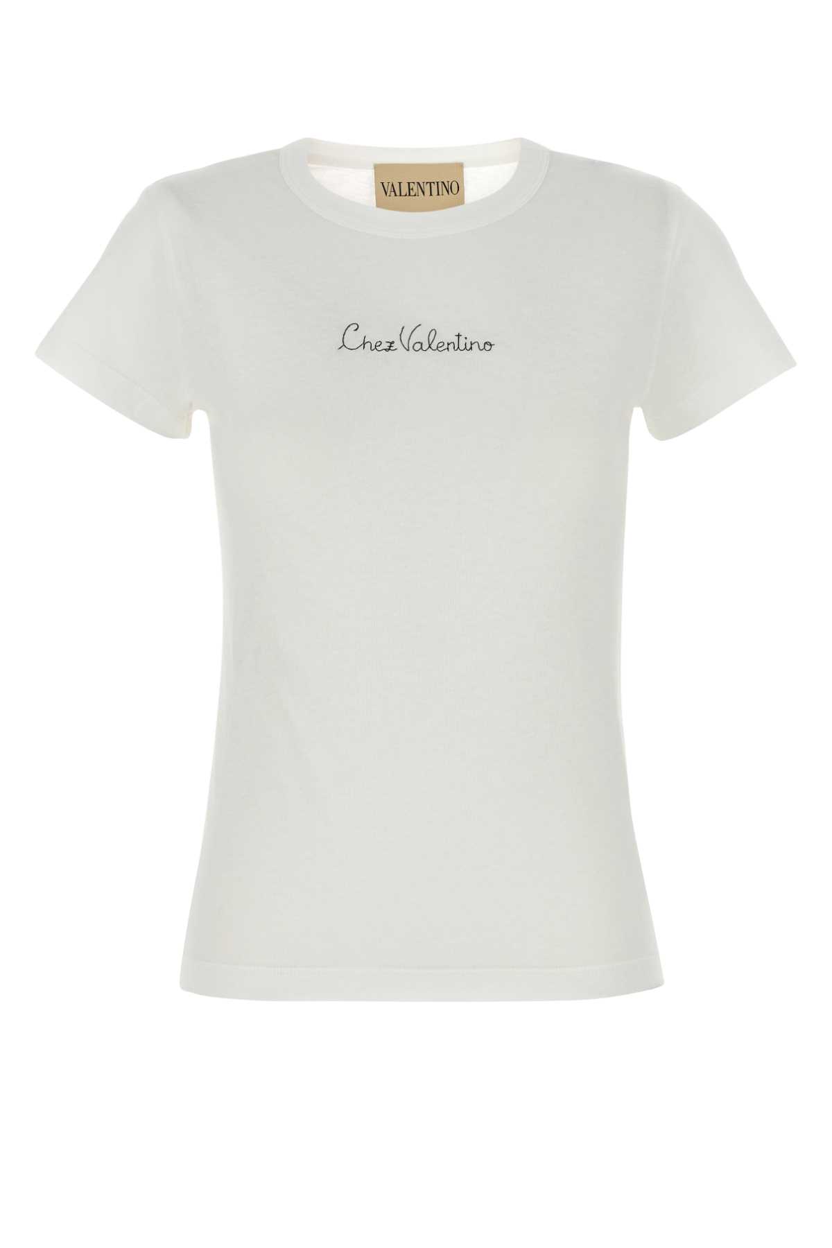 Valentino Garavani White Cotton T-shirt